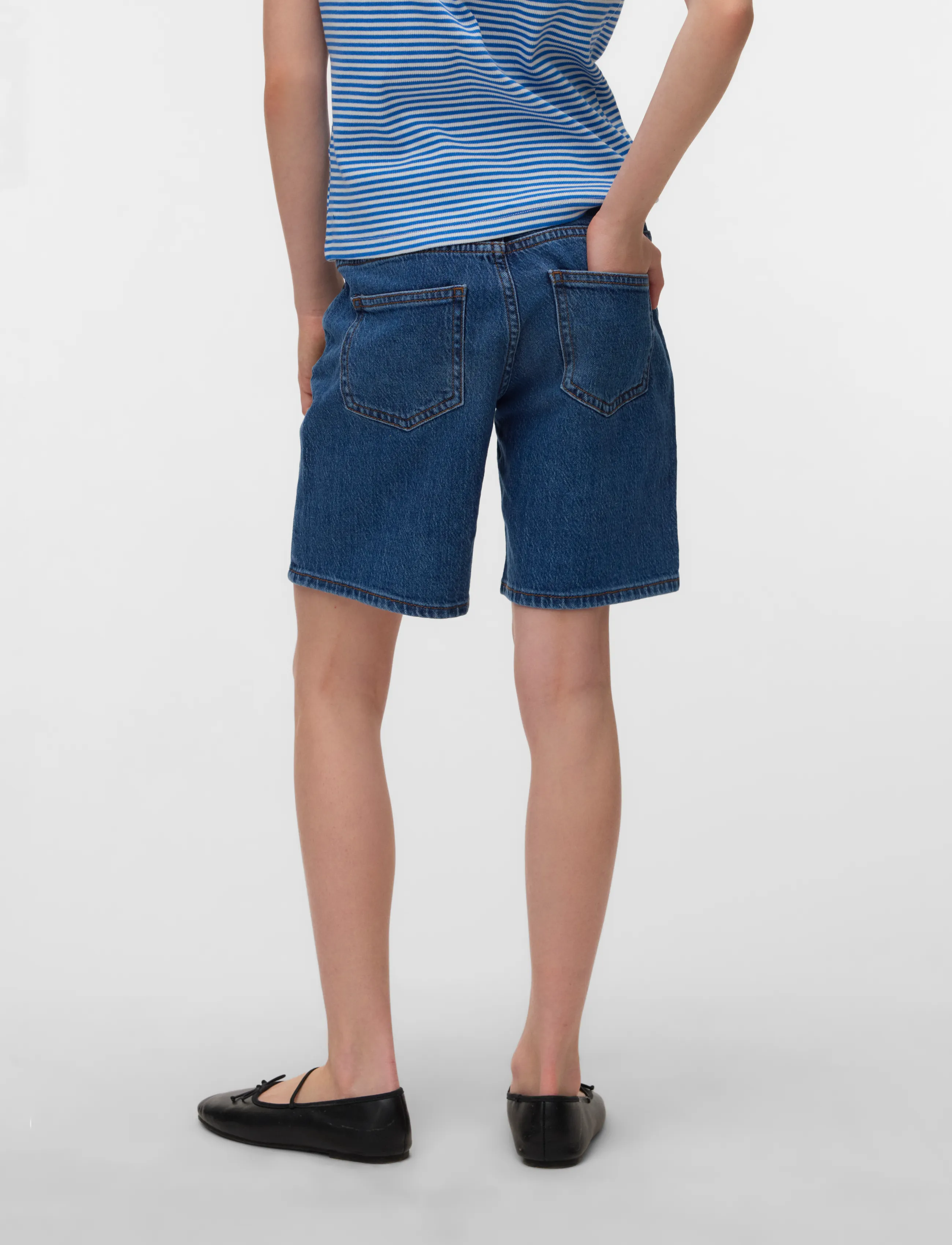 Vero Moda Girl - VMTESS LONG DNM SHORTS MIX GIRL - denimshorts - medium blue denim - 2