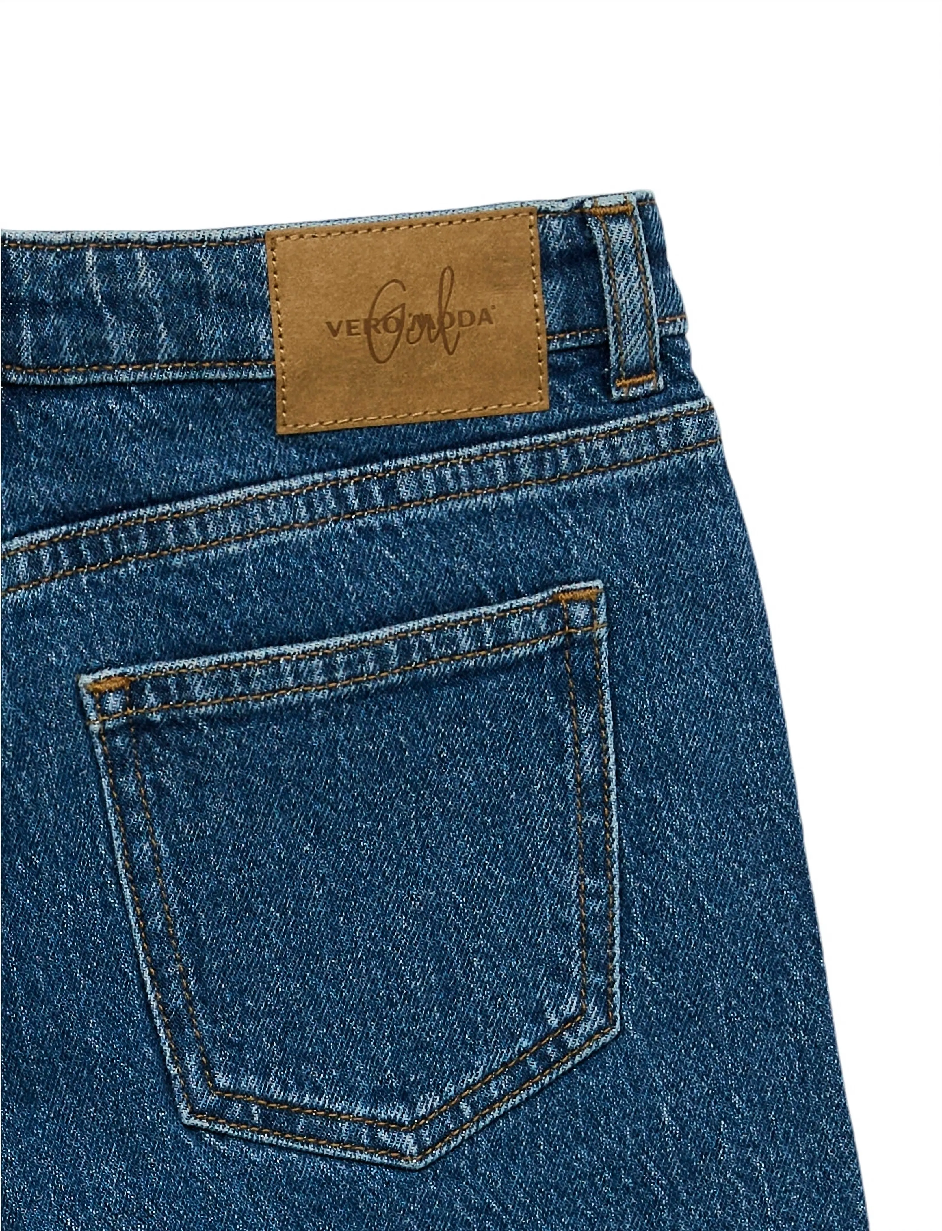 Vero Moda Girl - VMTESS LONG DNM SHORTS MIX GIRL - short en jeans - medium blue denim - 1
