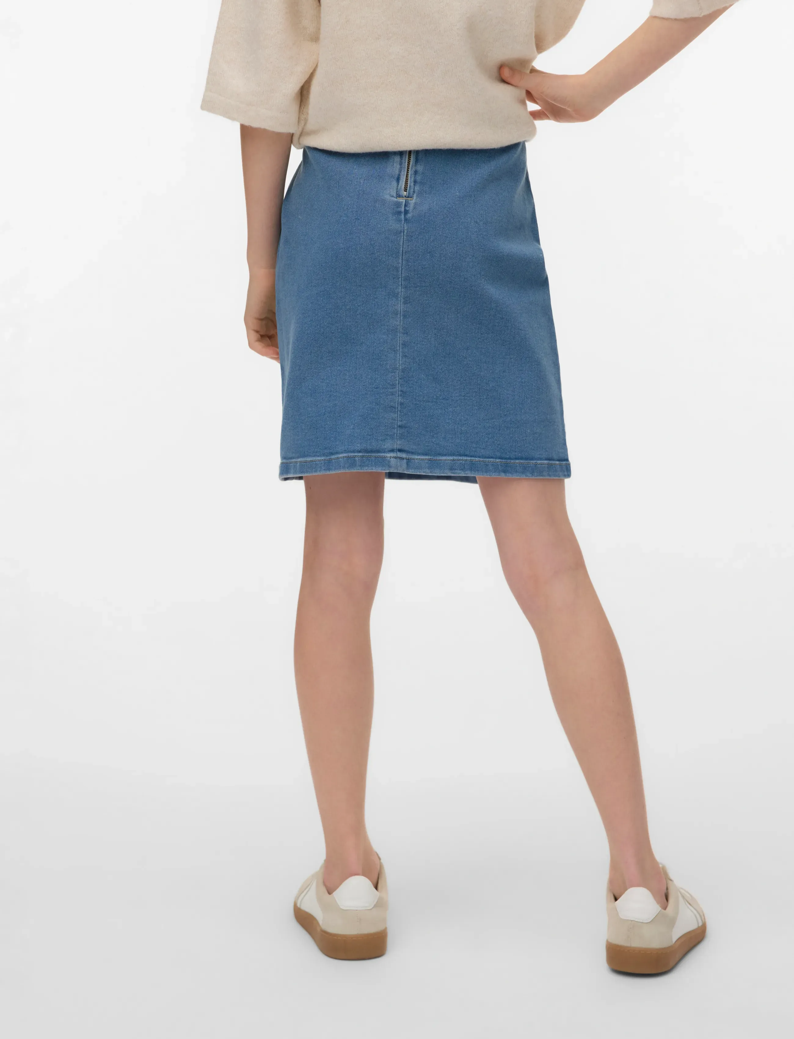 Vero Moda Girl - VMNELLY HR SHORT SKIRT DNM MIX GIRL - jupes courtes - medium blue denim - 3