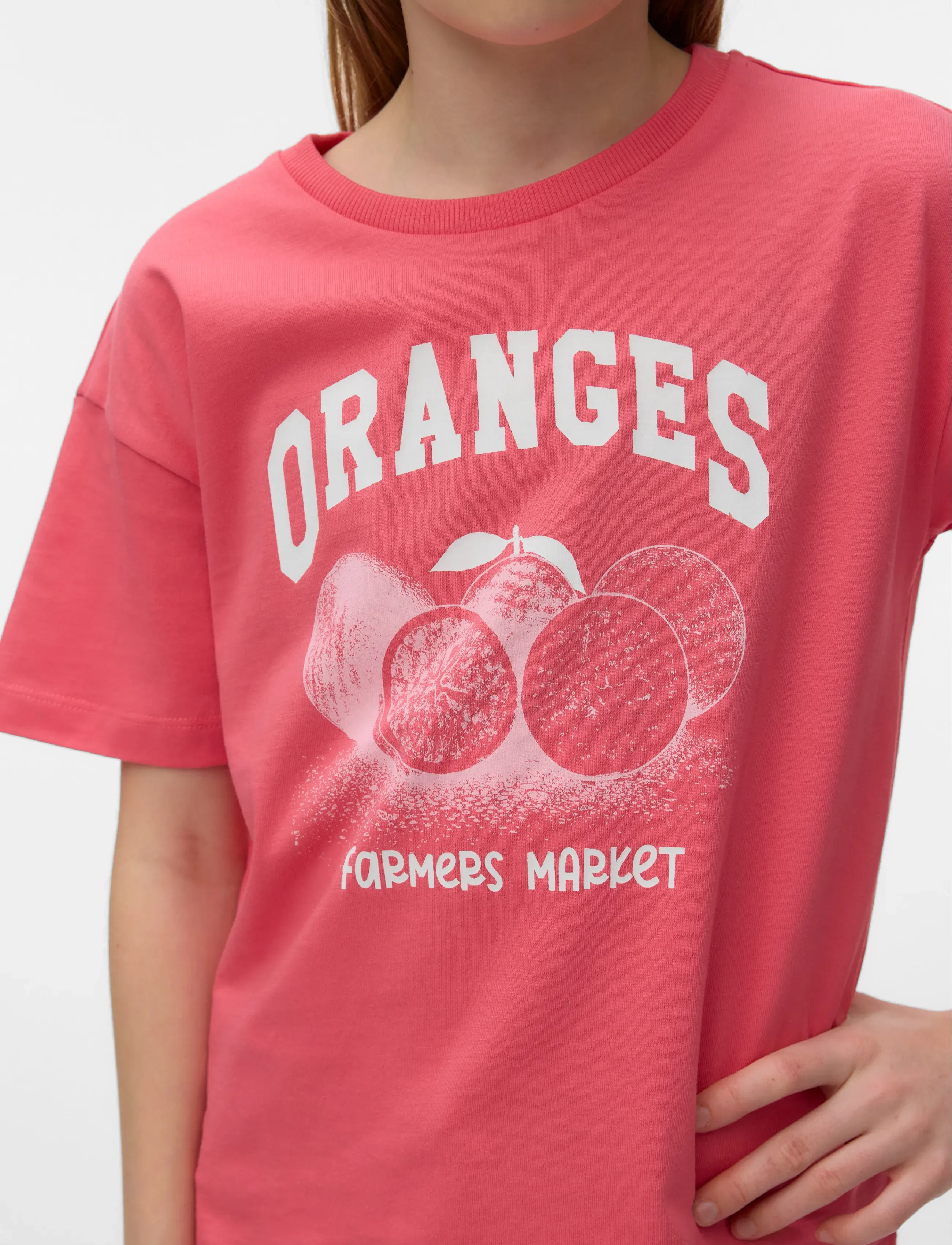 Vero Moda Girl - VMLINDA CATY SS TOP BOX GIRL - kortærmede t-shirts - coral paradise - 3