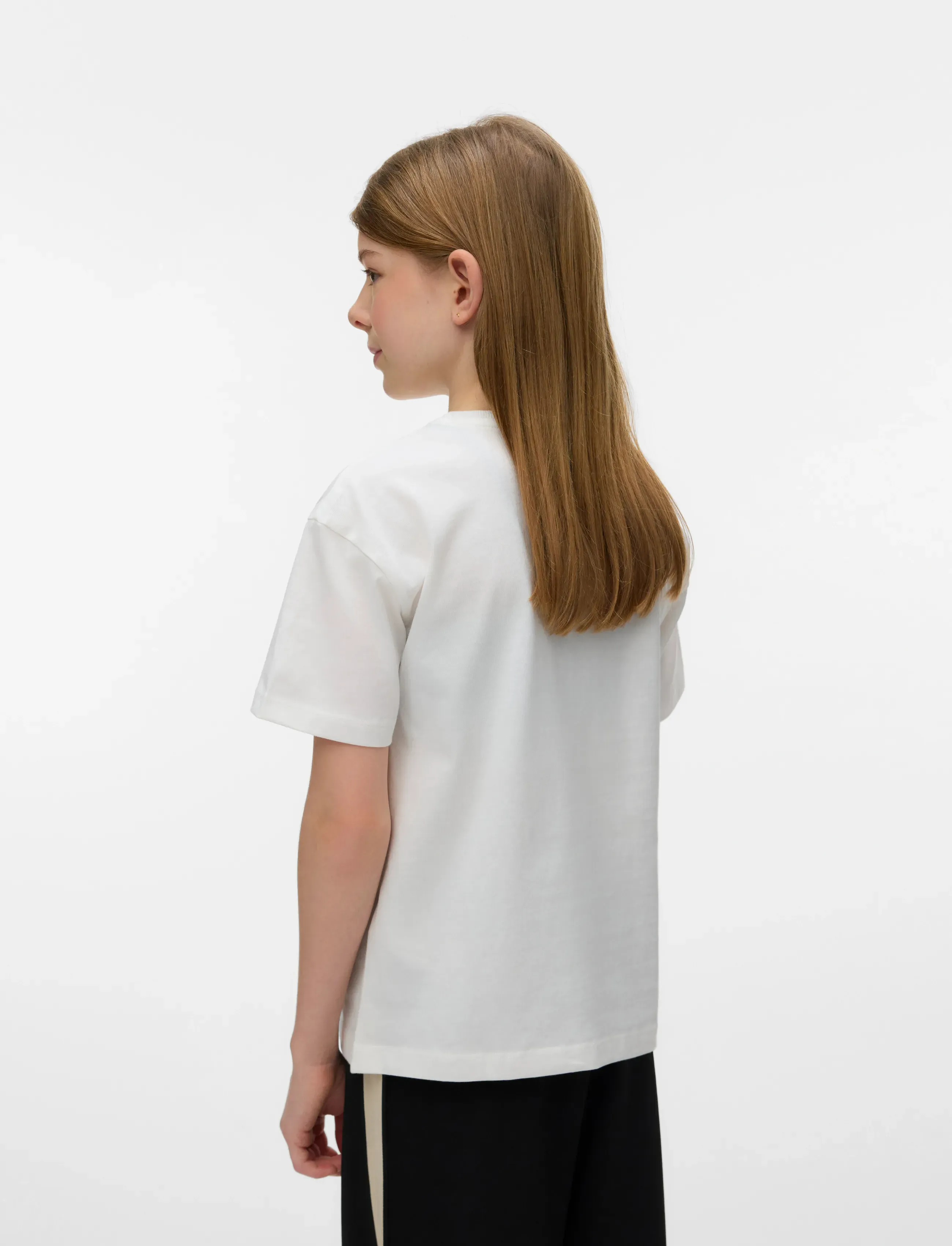 Vero Moda Girl - VMLINDA CATY SS TOP BOX GIRL - t-shirts à manches courtes - snow white - 2