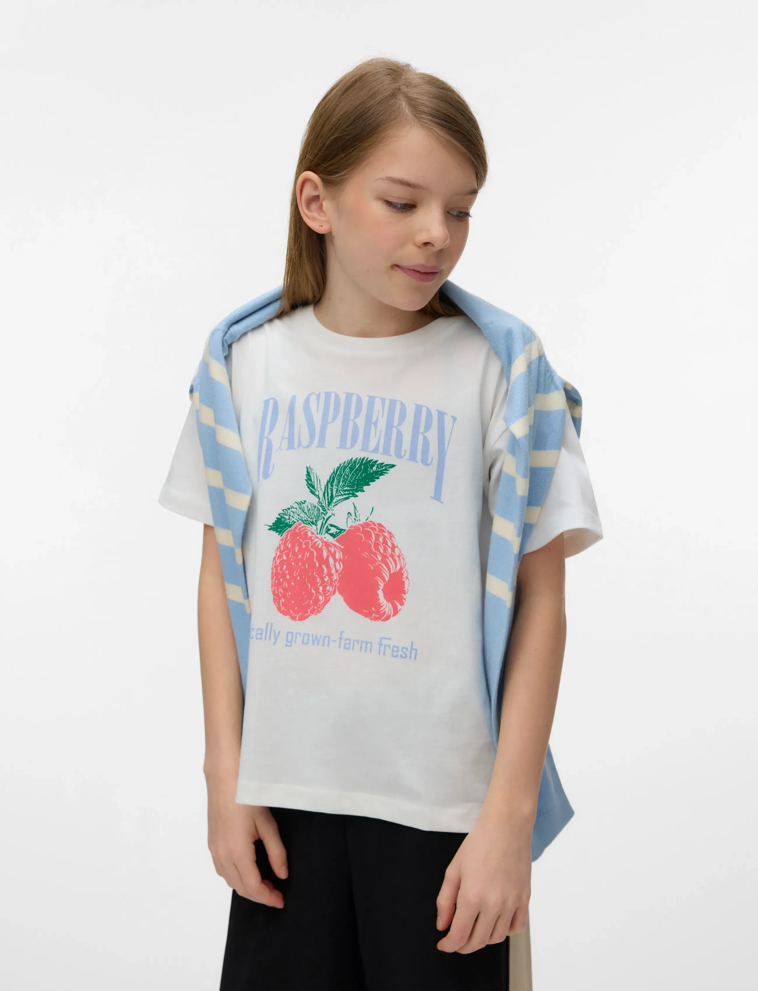 Vero Moda Girl - VMLINDA CATY SS TOP BOX GIRL - t-shirts à manches courtes - snow white - 3