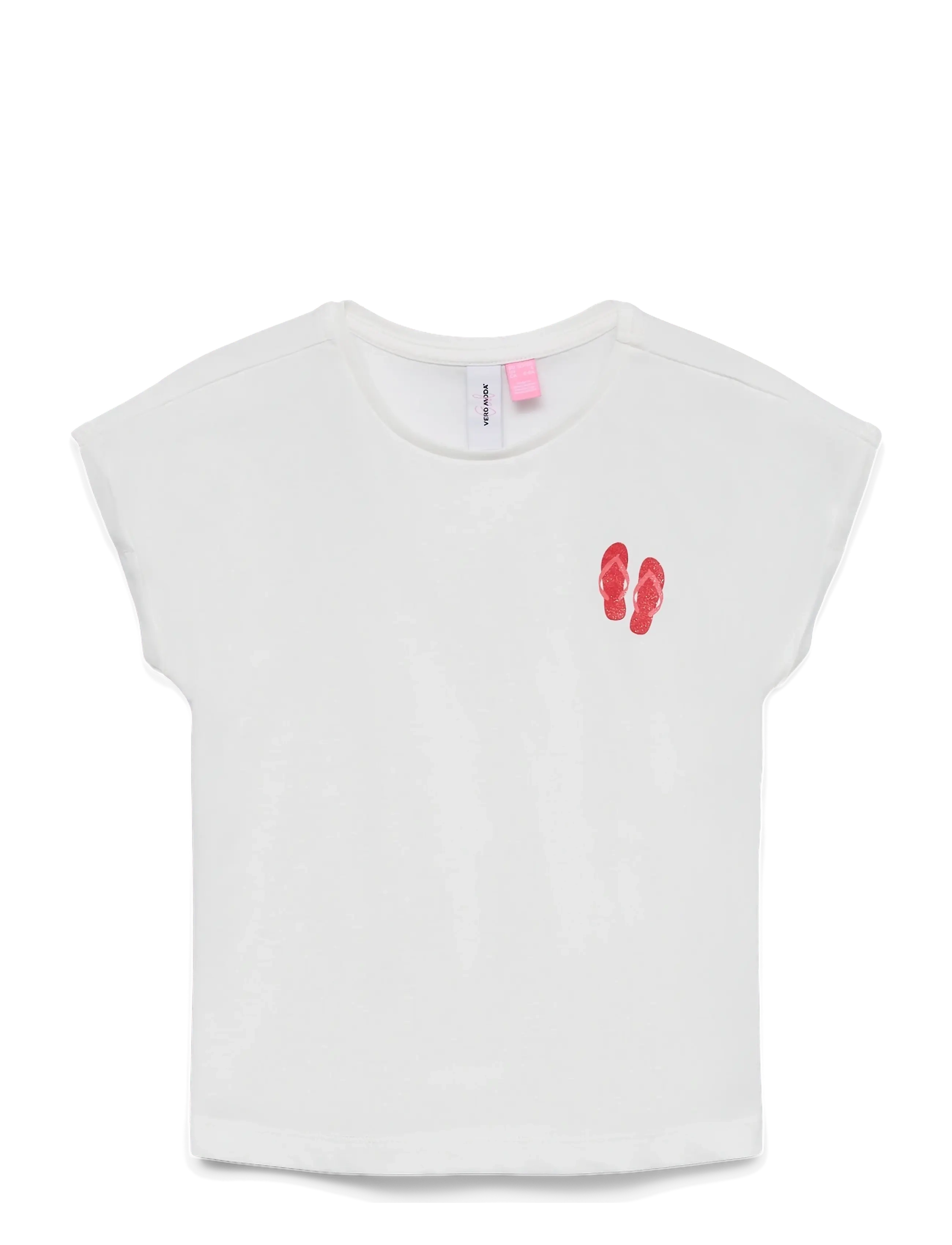 Vero Moda Girl VMNANNA AVA SS TOP BOX JRS GIRL - Vero Moda Girl - SNOW WHITE / white
