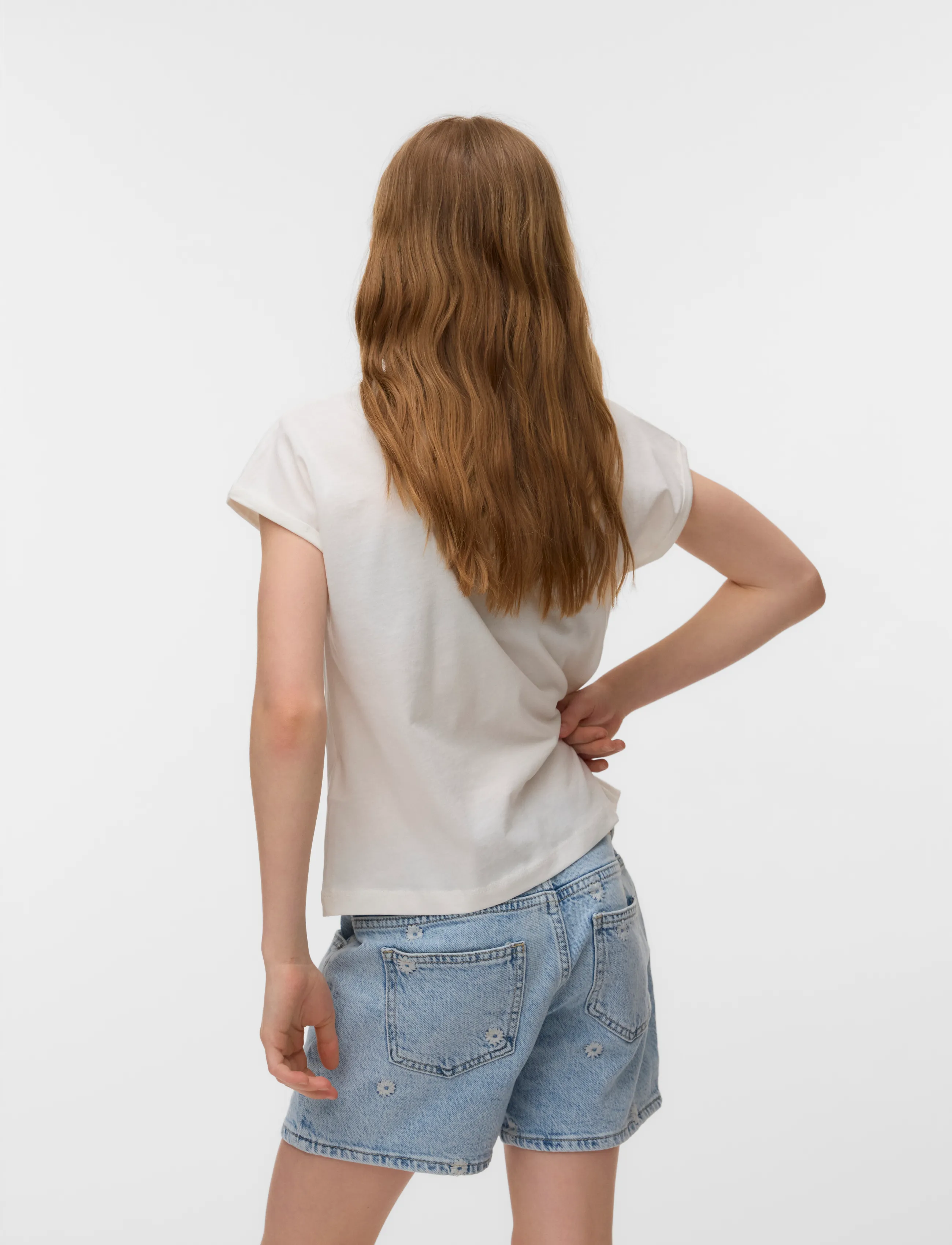 Vero Moda Girl - VMNANNA AVA SS TOP BOX JRS GIRL - kortærmede t-shirts - snow white - 2