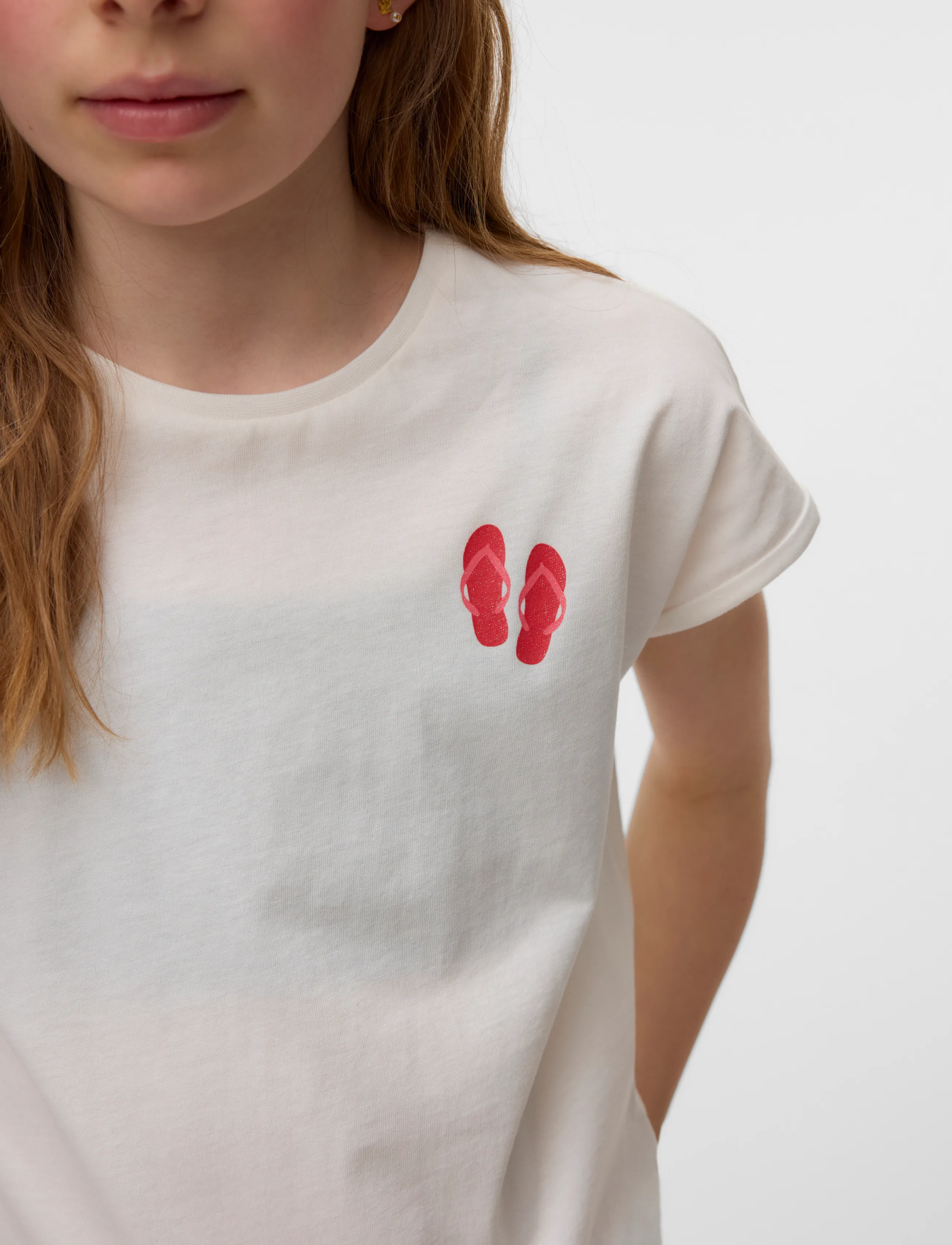 Vero Moda Girl - VMNANNA AVA SS TOP BOX JRS GIRL - kortærmede t-shirts - snow white - 4