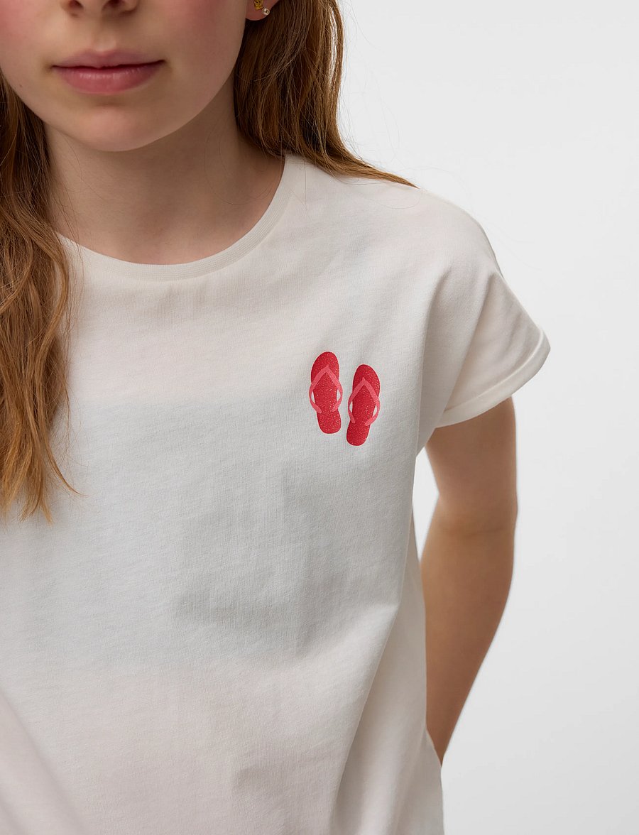 Vero Moda Girl - VMNANNA AVA SS TOP BOX JRS GIRL - kurzärmelige - snow white - 4