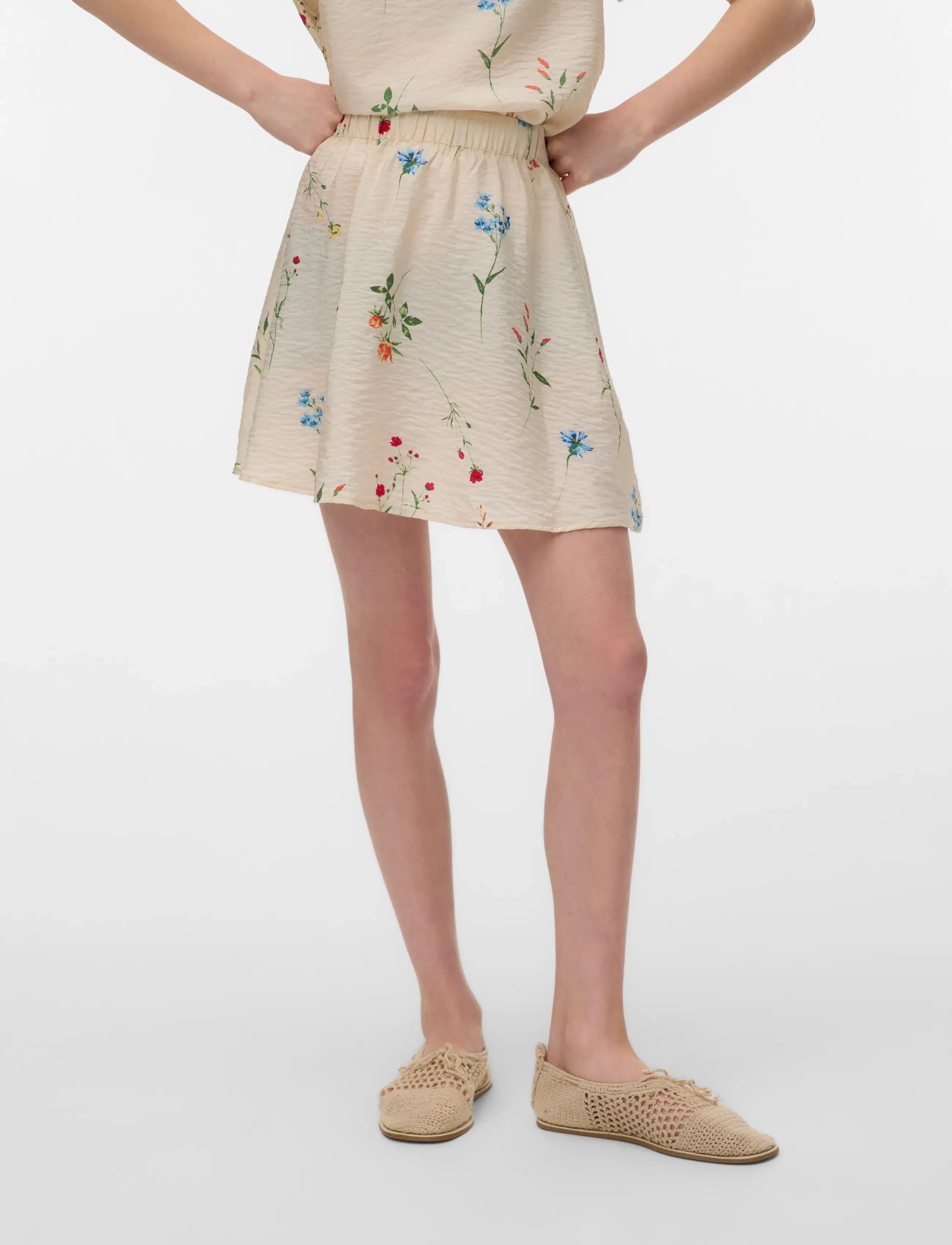 Vero Moda Girl - VMJOSIE SKIRT WVN GIRL - kurze röcke - birch - 3