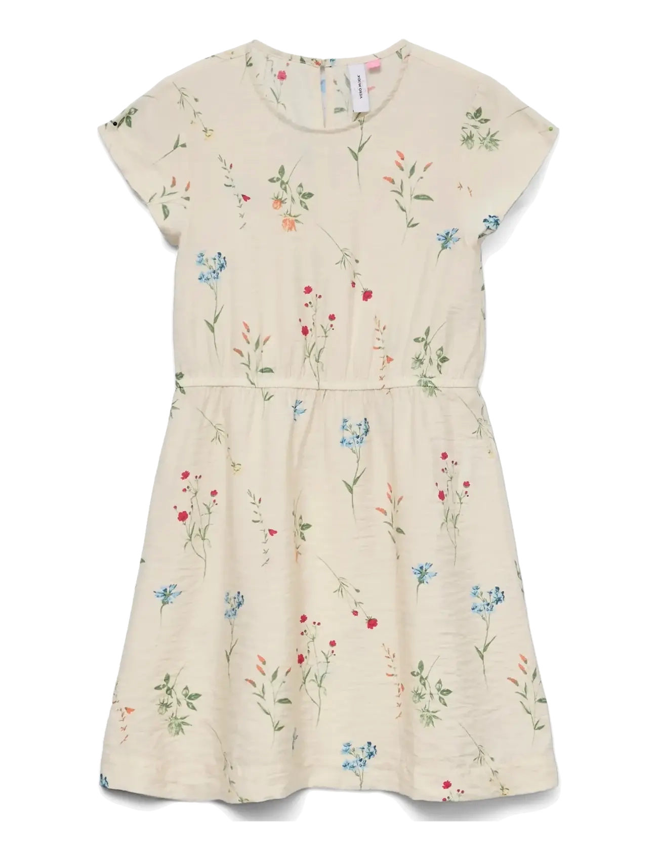 VERO MODA Mädchen Vmjosie Ss Kleid Wvn Mädchen Cream - 158 - Kinder