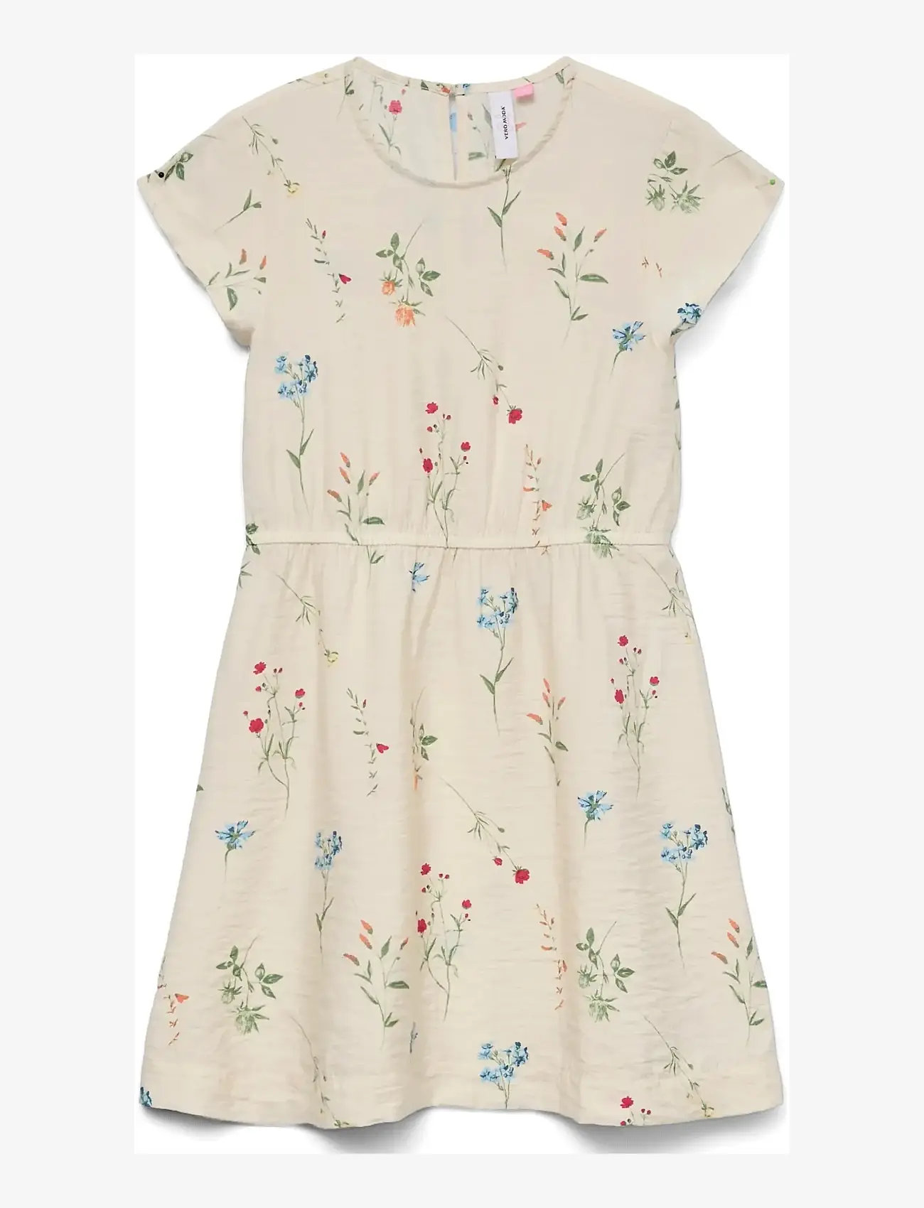 Vero Moda Girl - VMJOSIE SS DRESS WVN GIRL - kortärmade vardagsklänningar - birch - 0