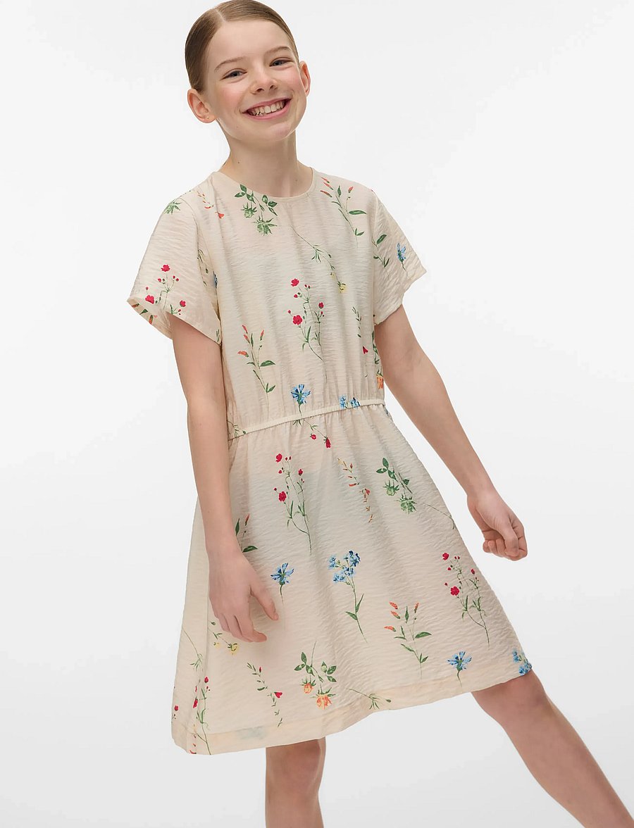 Vero Moda Girl - VMJOSIE SS DRESS WVN GIRL - robes décontractées à manches courtes - birch - 3