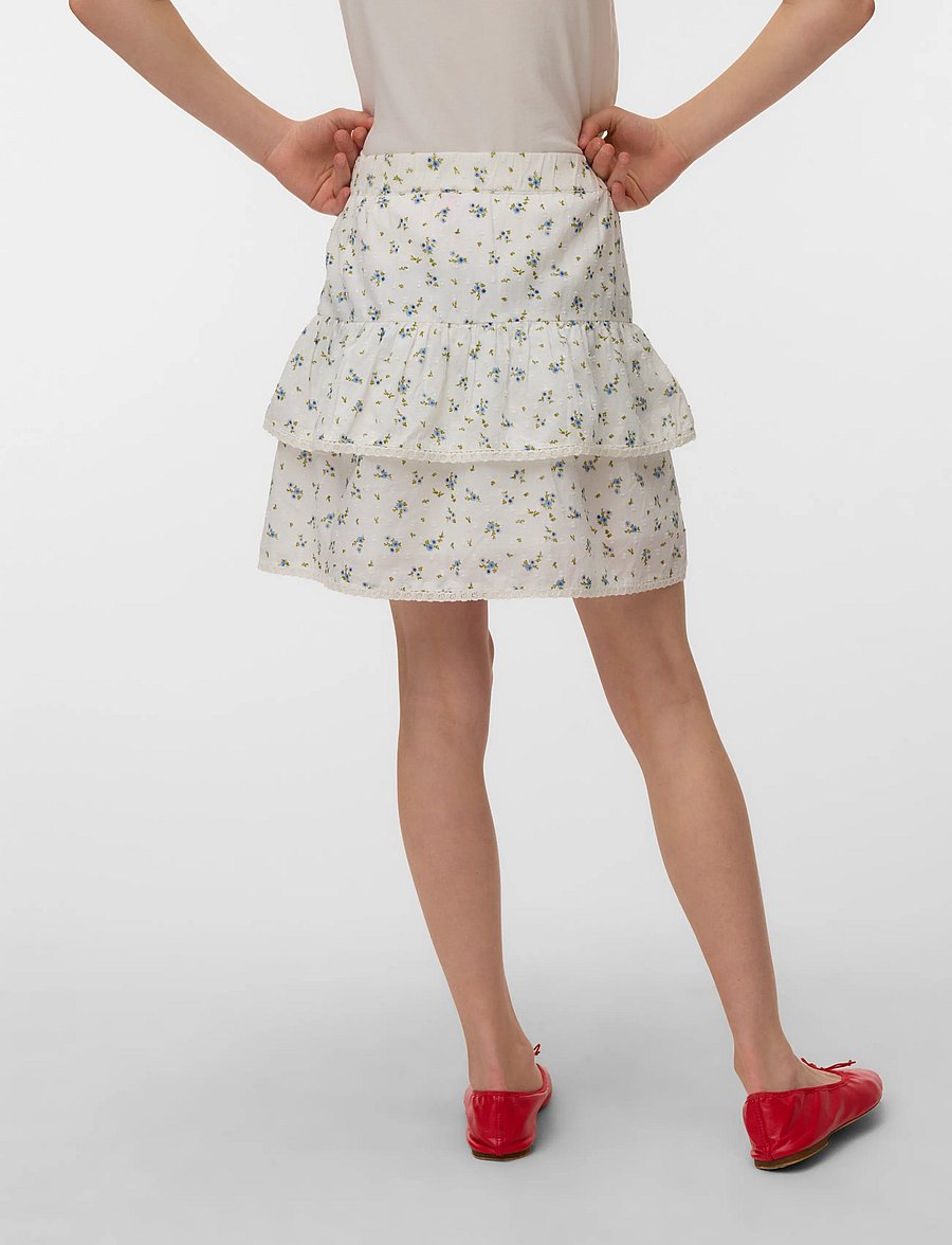 Vero Moda Girl - VMTRINE SHORT SKIRT WVN GIRL - jupes courtes - snow white - 2