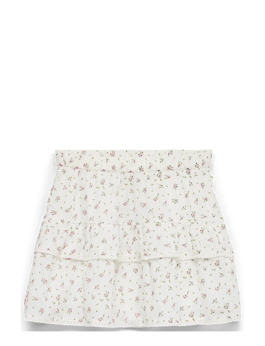 Vero Moda Girl - VMTRINE SHORT SKIRT WVN GIRL - korte nederdele - snow white - 1