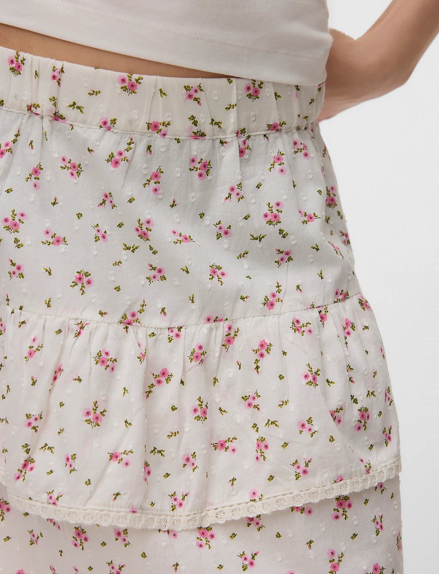 Vero Moda Girl - VMTRINE SHORT SKIRT WVN GIRL - korte nederdele - snow white - 3
