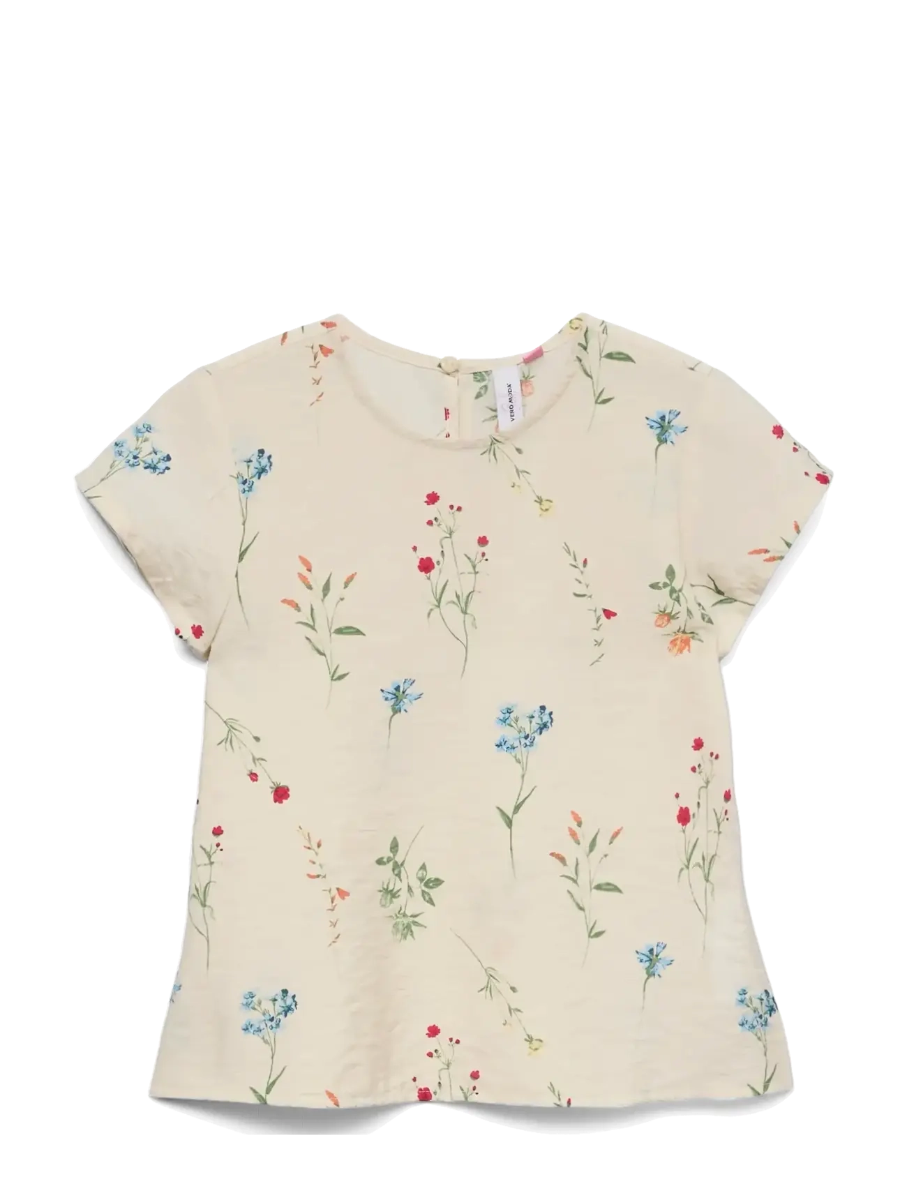 Vero Moda Girl VMJOSIE SS TOP WVN GIRL - Kläder - BIRCH / cream