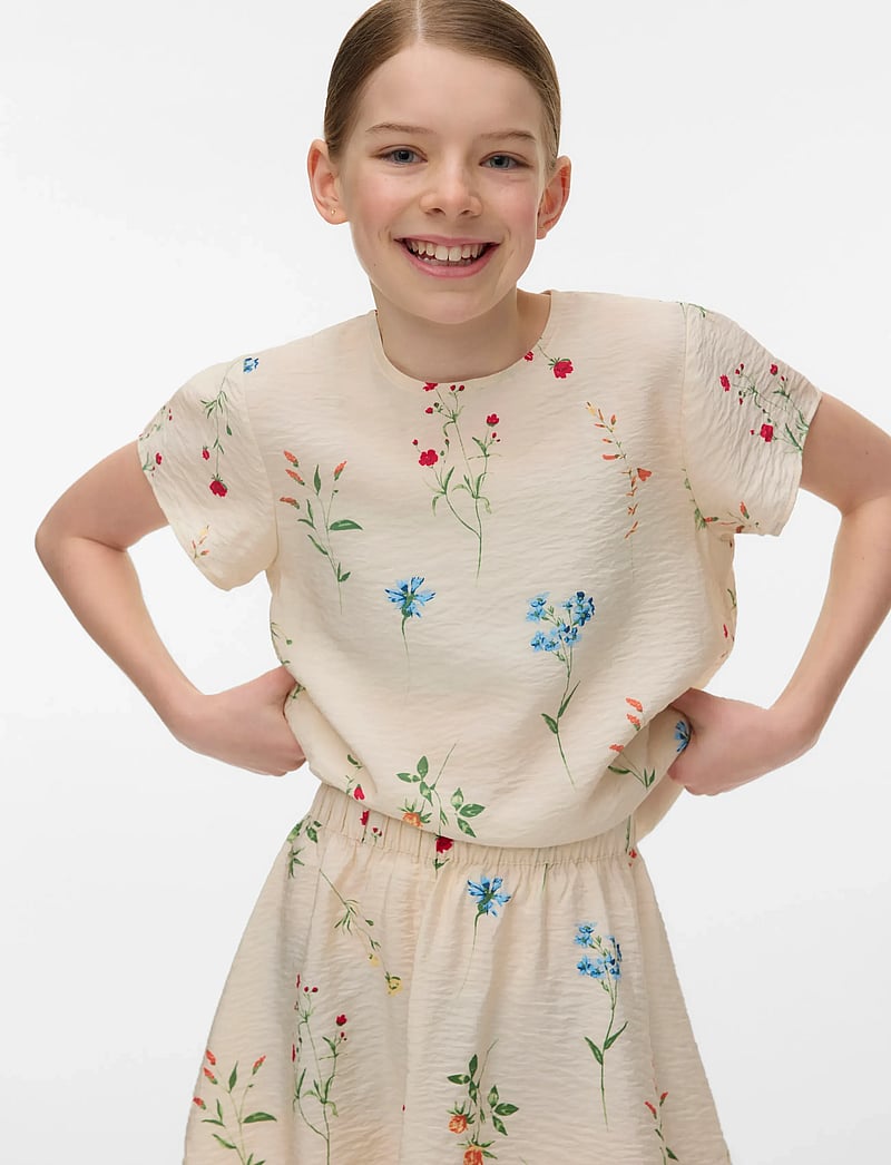 Vero Moda Girl - VMJOSIE SS TOP WVN GIRL - blusen & tuniken - birch - 3