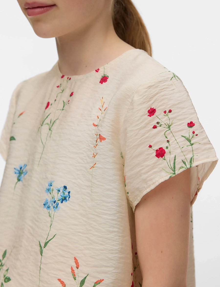 Vero Moda Girl - VMJOSIE SS TOP WVN GIRL - chemisiers & tuniques - birch - 4