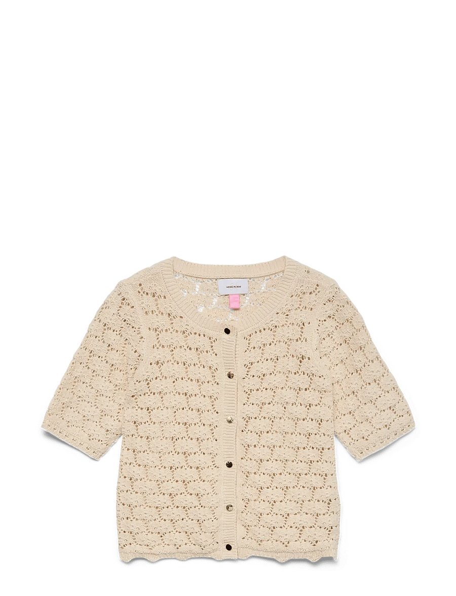 Vero Moda Girl - VMKORA 2/4 O-NECK BUTTON CARDIGAN GIRL - gilets - birch - 1