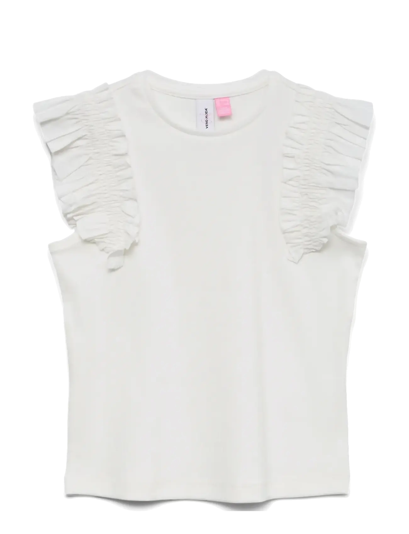Vero Moda Girl VMTINNA CS O-NECK TOP JRS GIRL - Överdelar - SNOW WHITE / white