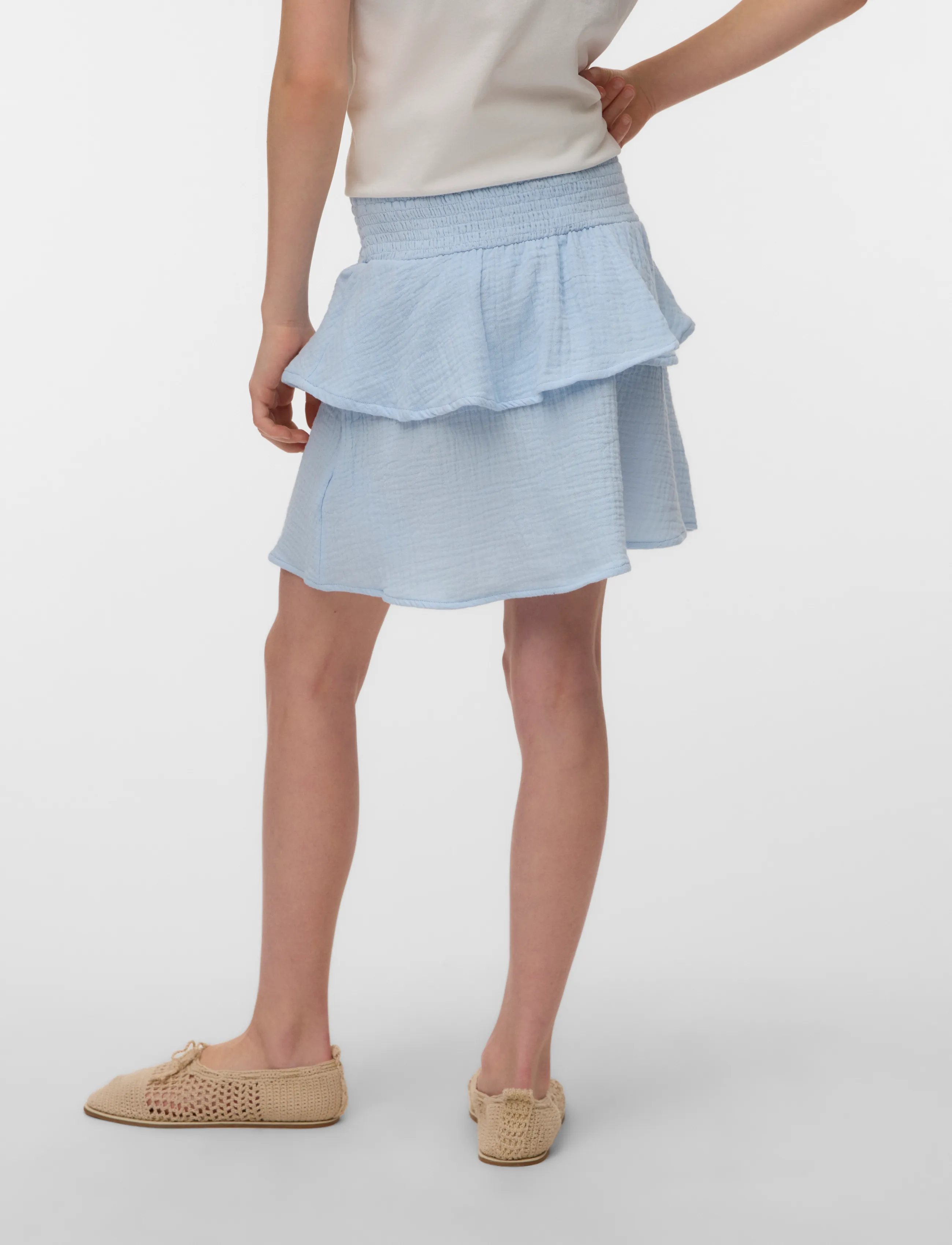 Vero Moda Girl - VMNATALI HW SMOCK SKIRT WVN GIRL - jupes courtes - cashmere blue - 2