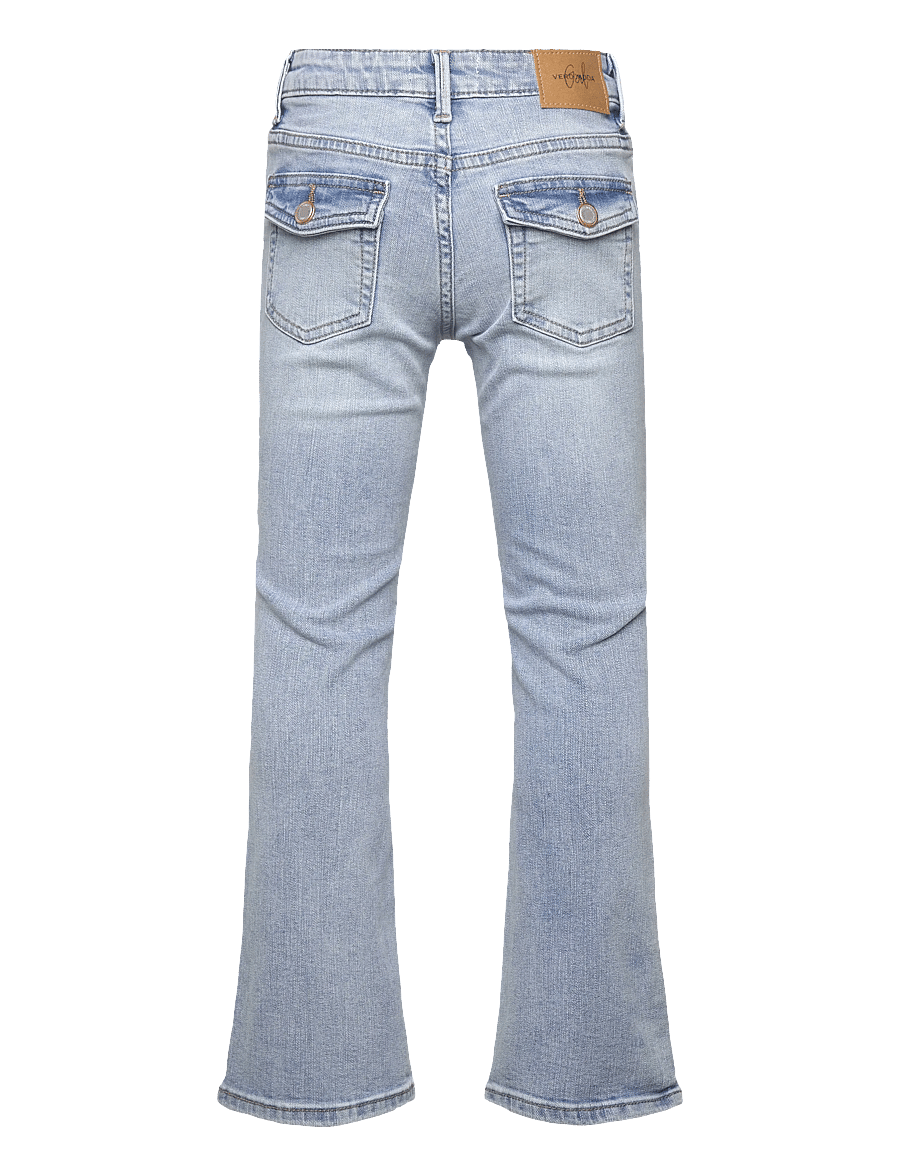 Vero Moda Girl - VMFLASH MR FLARED POCKET J RA3043 GIRL - tapered-lõikega teksad - light blue denim - 1
