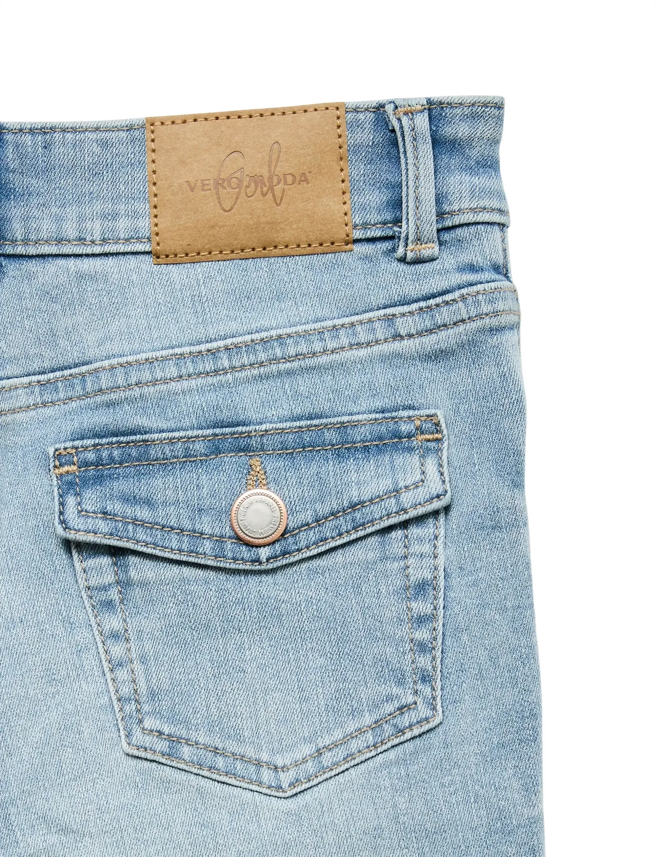 Vero Moda Girl - VMFLASH MR FLARED POCKET J RA3043 GIRL - tapered-lõikega teksad - light blue denim - 2