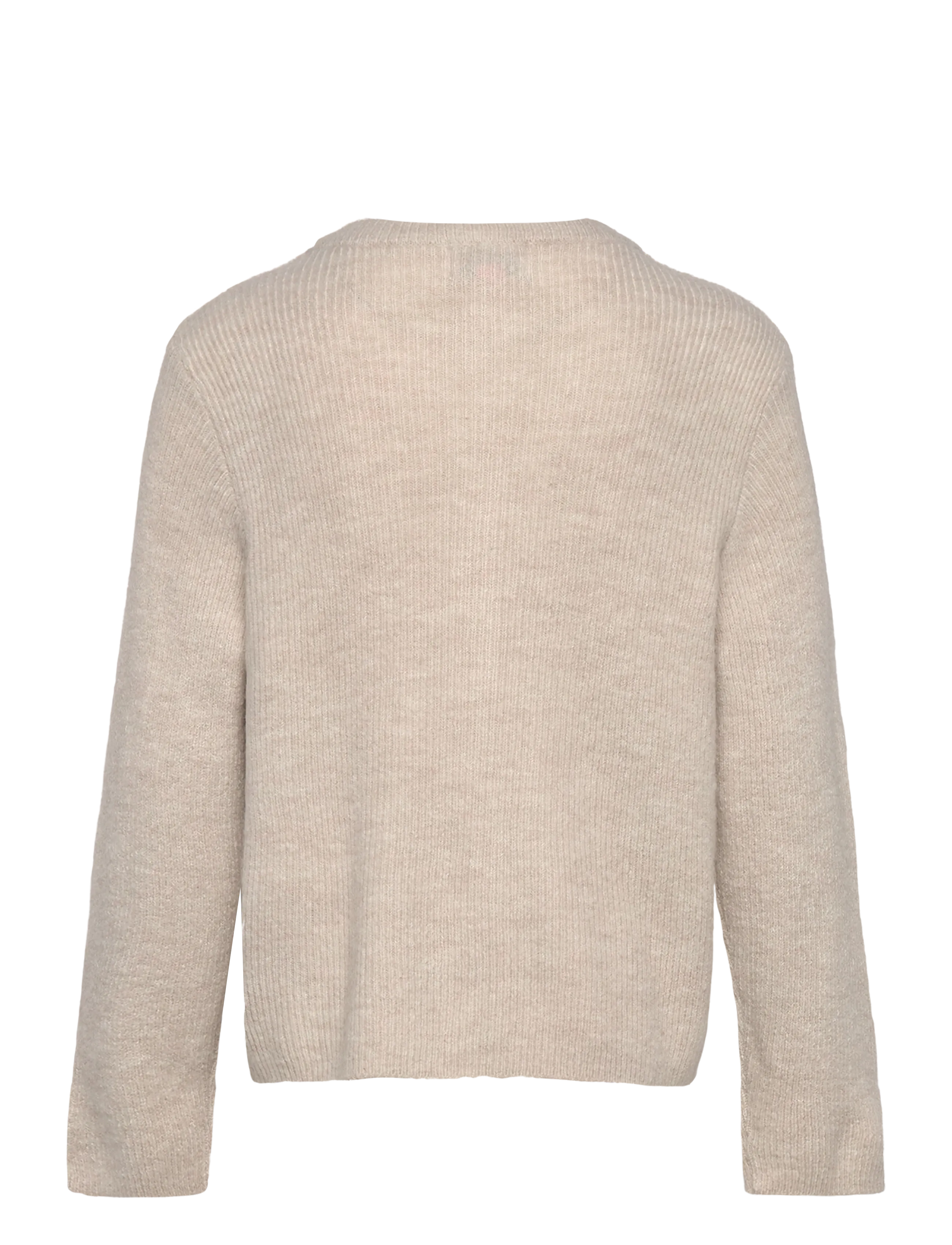 Vero Moda Girl - VMLEFILE LS O-NECK PEARL CARDIGAN GIRL - pumice stone - 2