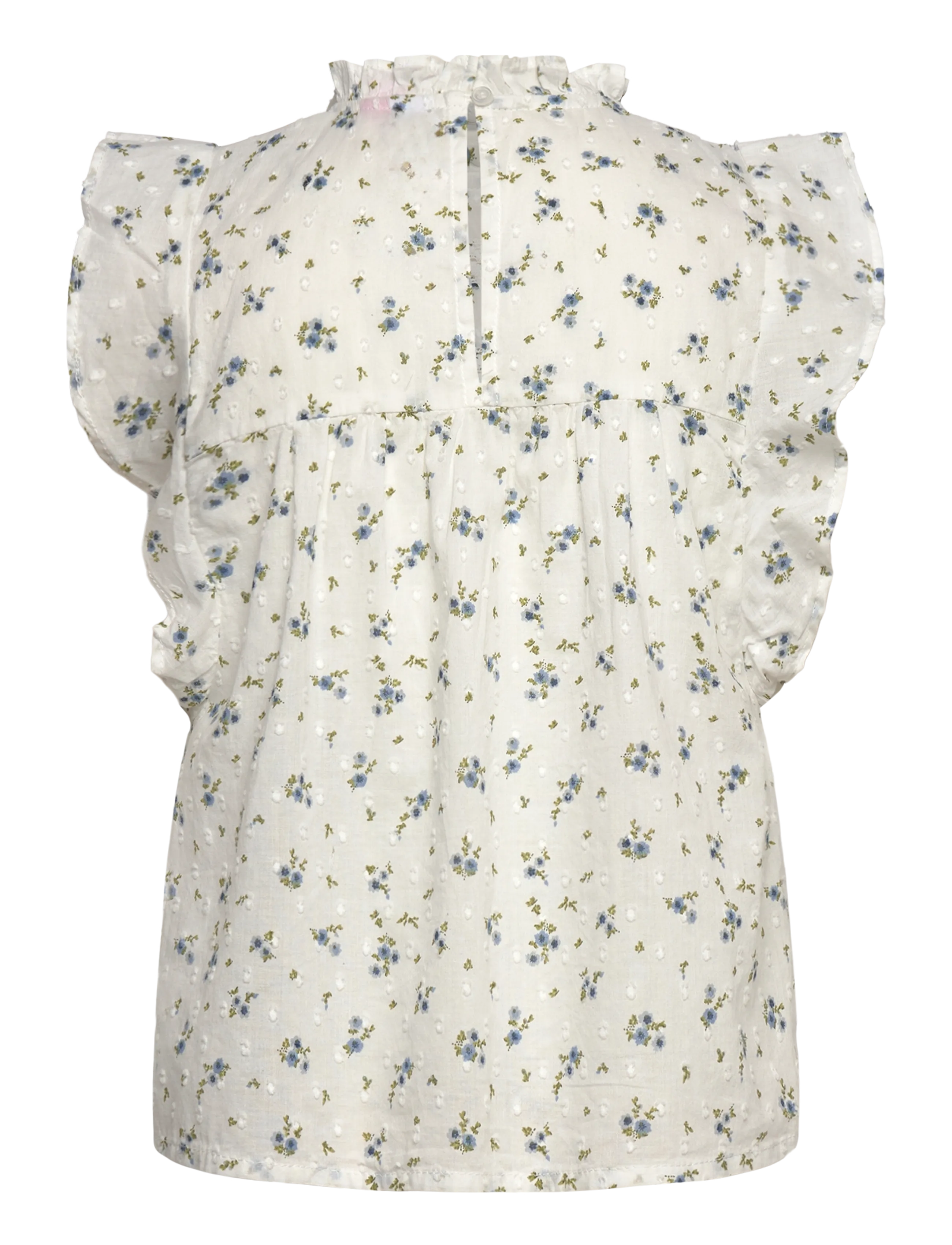 Vero Moda Girl - VMTRINE SL LACE TOP WVN GIRL - chemisiers & tuniques - snow white - 2