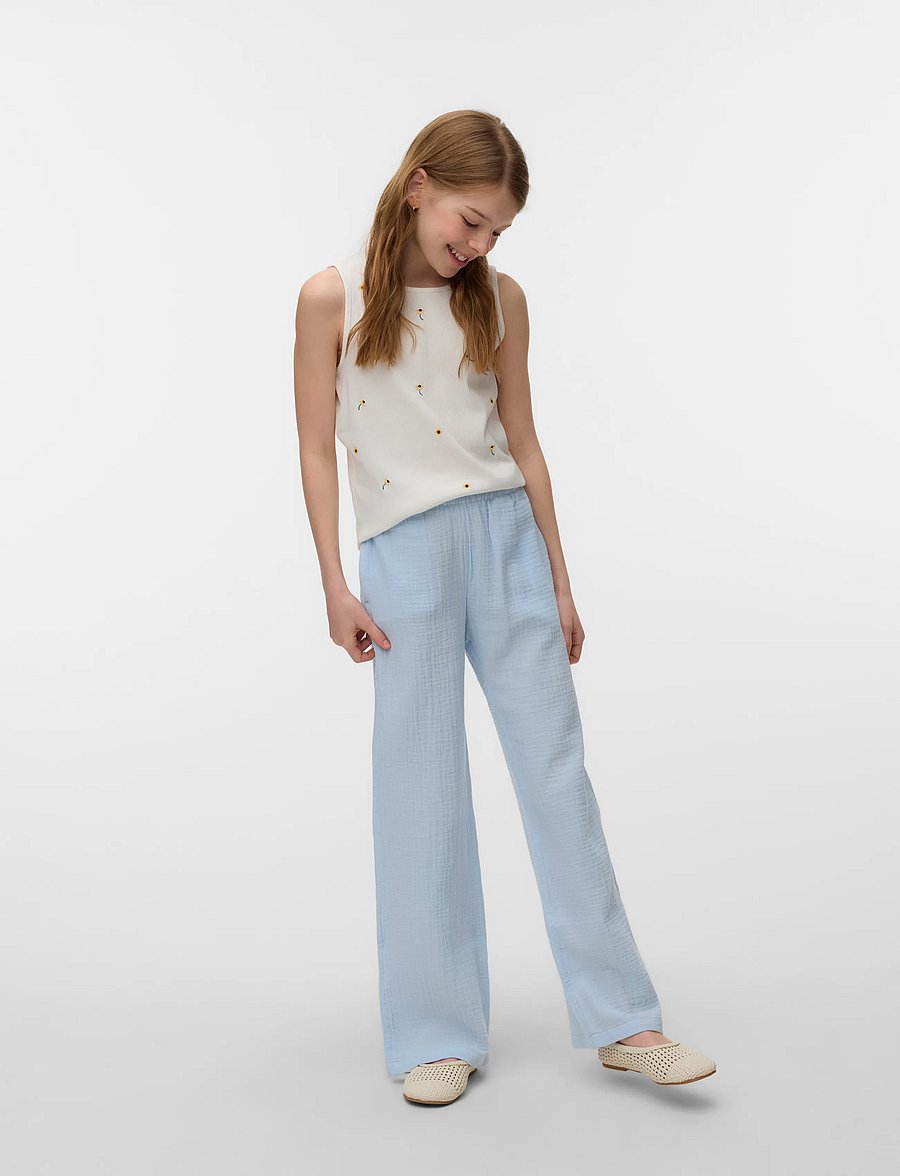 Vero Moda Girl - VMNATALI HW PANT WVN GA GIRL - kelnės - cashmere blue - 0