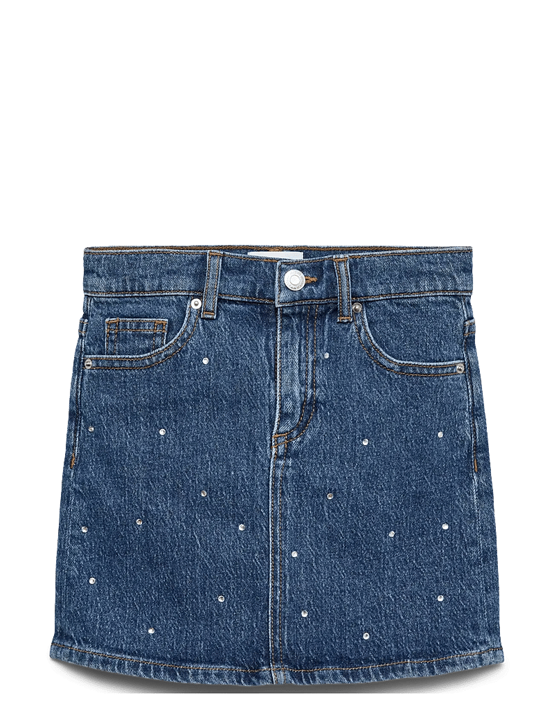 Vero Moda Girl - VMTESSA BLING SHORT DNM SKIRT MIX GIRL - korta kjolar - medium blue denim - 1