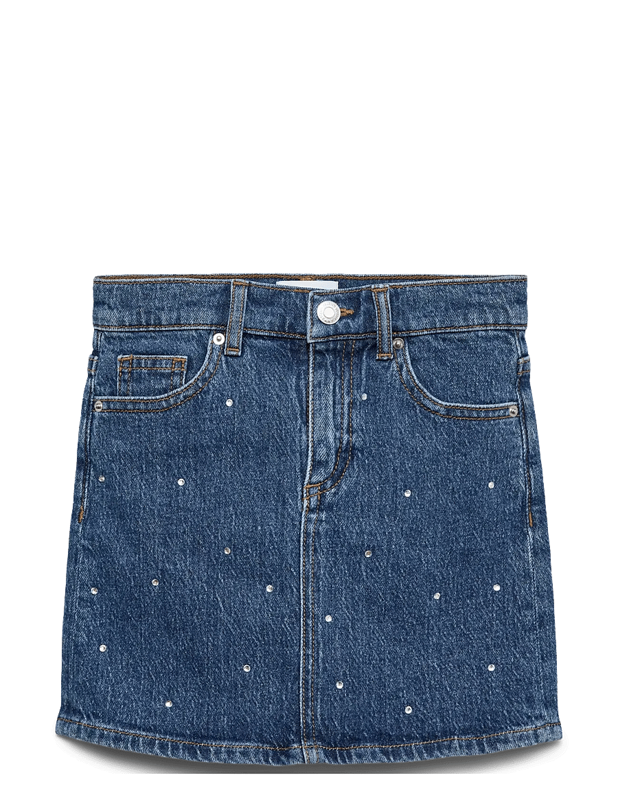 Vero Moda Girl - VMTESSA BLING SHORT DNM SKIRT MIX GIRL - jupes courtes - medium blue denim - 1