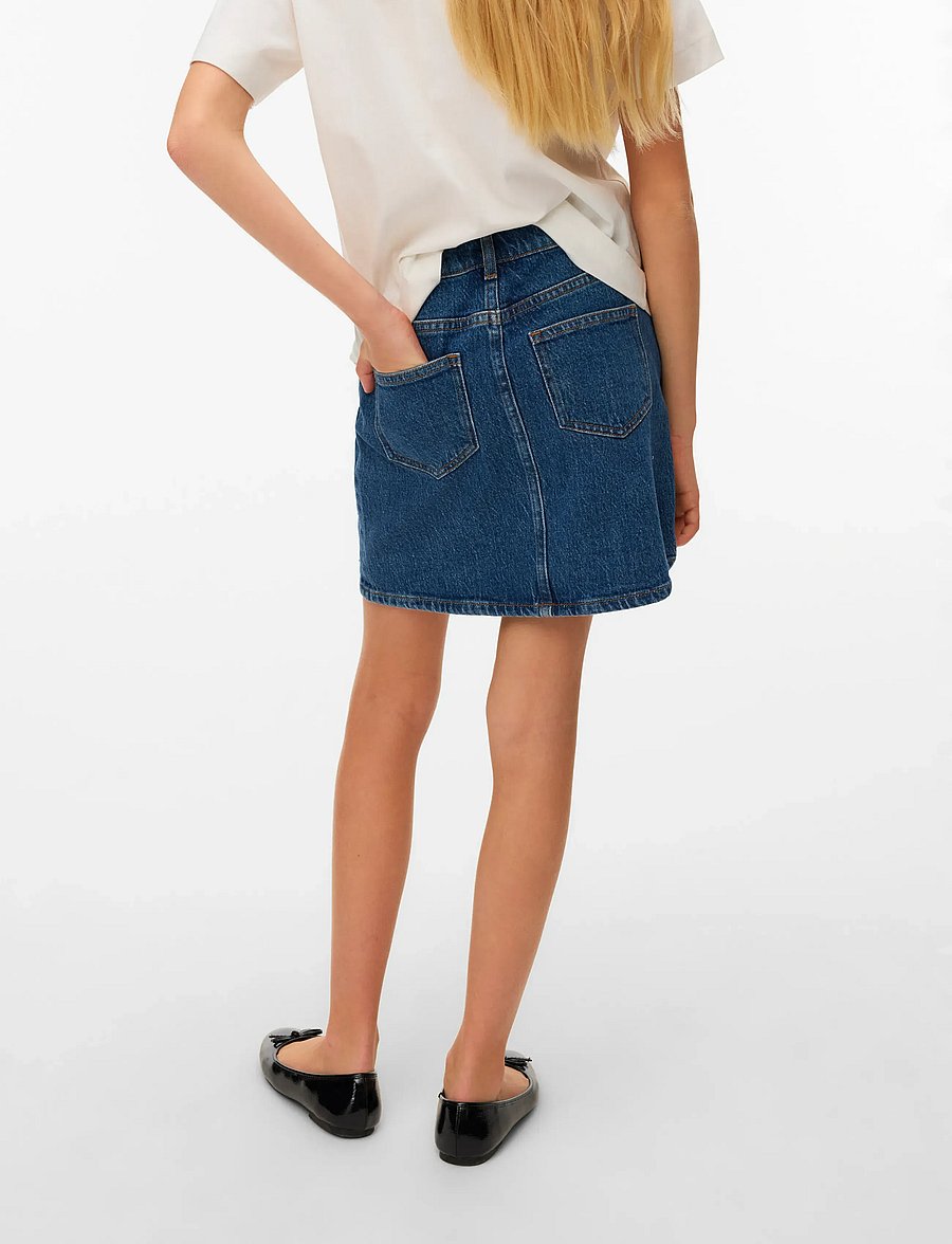 Vero Moda Girl - VMTESSA BLING SHORT DNM SKIRT MIX GIRL - jupes courtes - medium blue denim - 2
