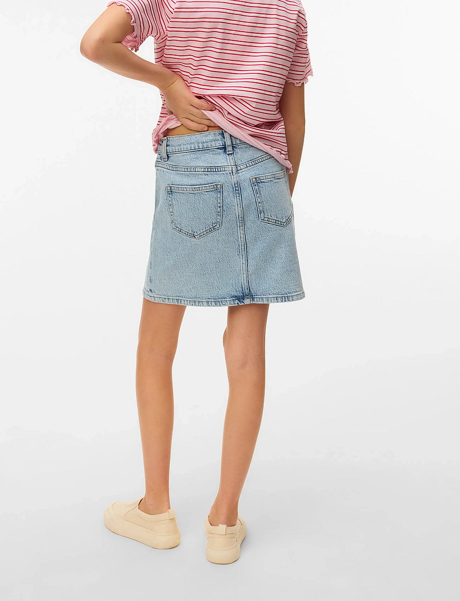 Vero Moda Girl - VMTESSA HR SHORT DNM SKIRT MIX GIRL - kurze röcke - light blue denim - 2