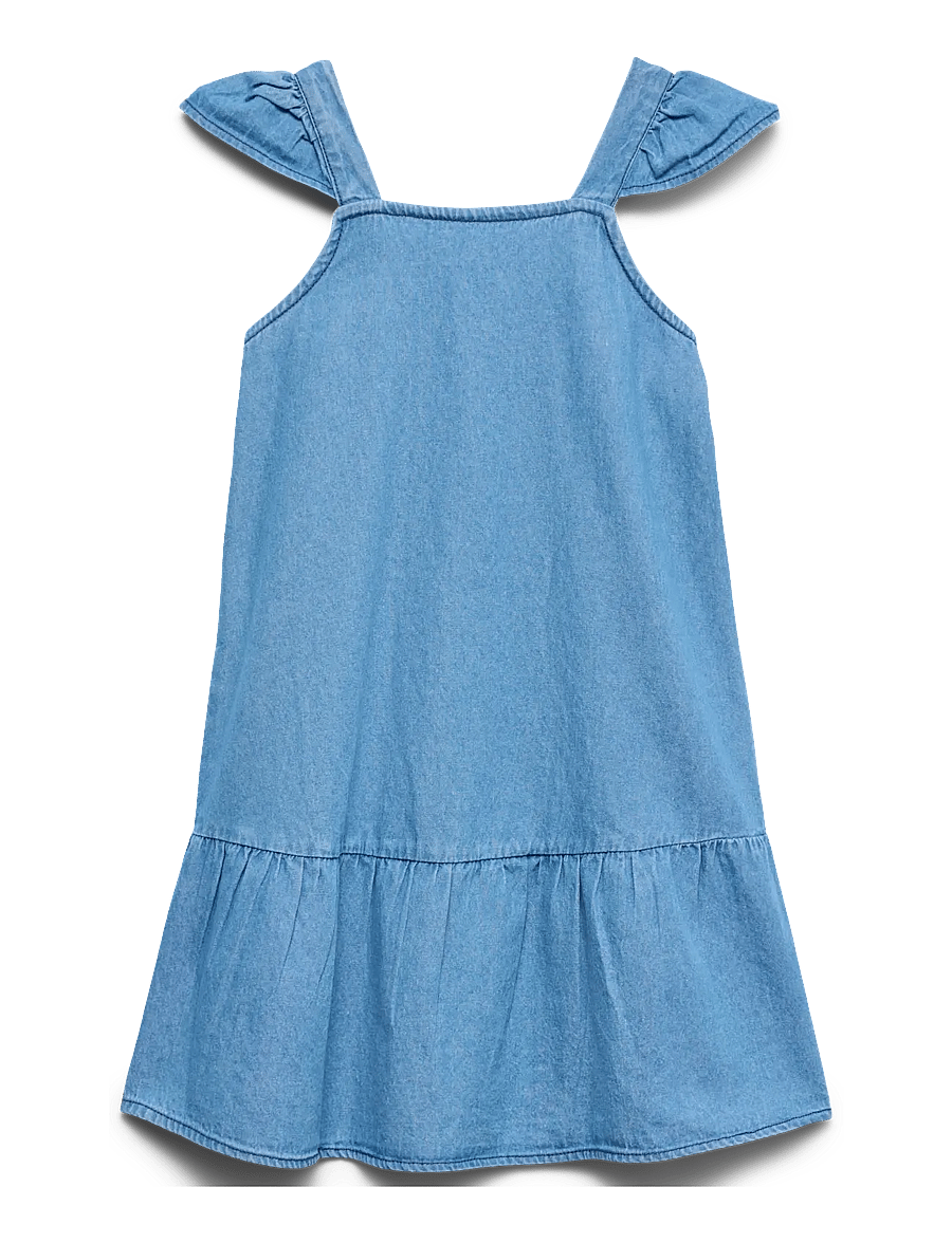 Vero Moda Girl - VMHOLLY SL DRESS WVN GIRL - Ärmellose freizeitkleider - light blue denim - 1