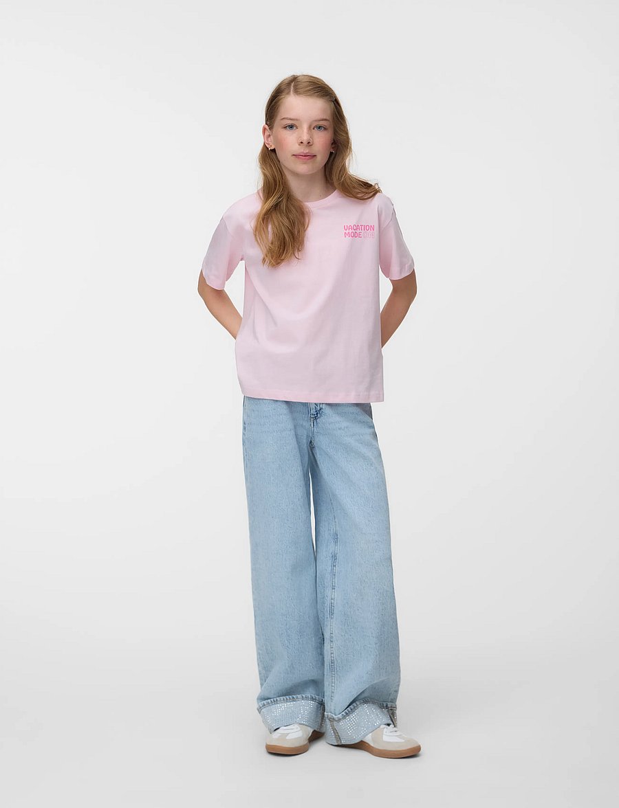 Vero Moda Girl - VMMARIANE CATY SS TOP BOX JRS GIRL - kurzärmelige - pink-a-boo - 0
