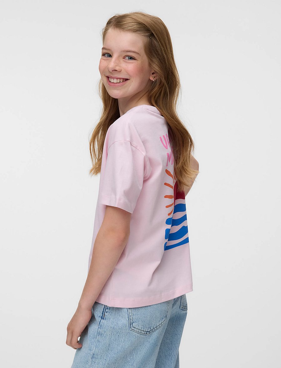 Vero Moda Girl - VMMARIANE CATY SS TOP BOX JRS GIRL - kurzärmelige - pink-a-boo - 4