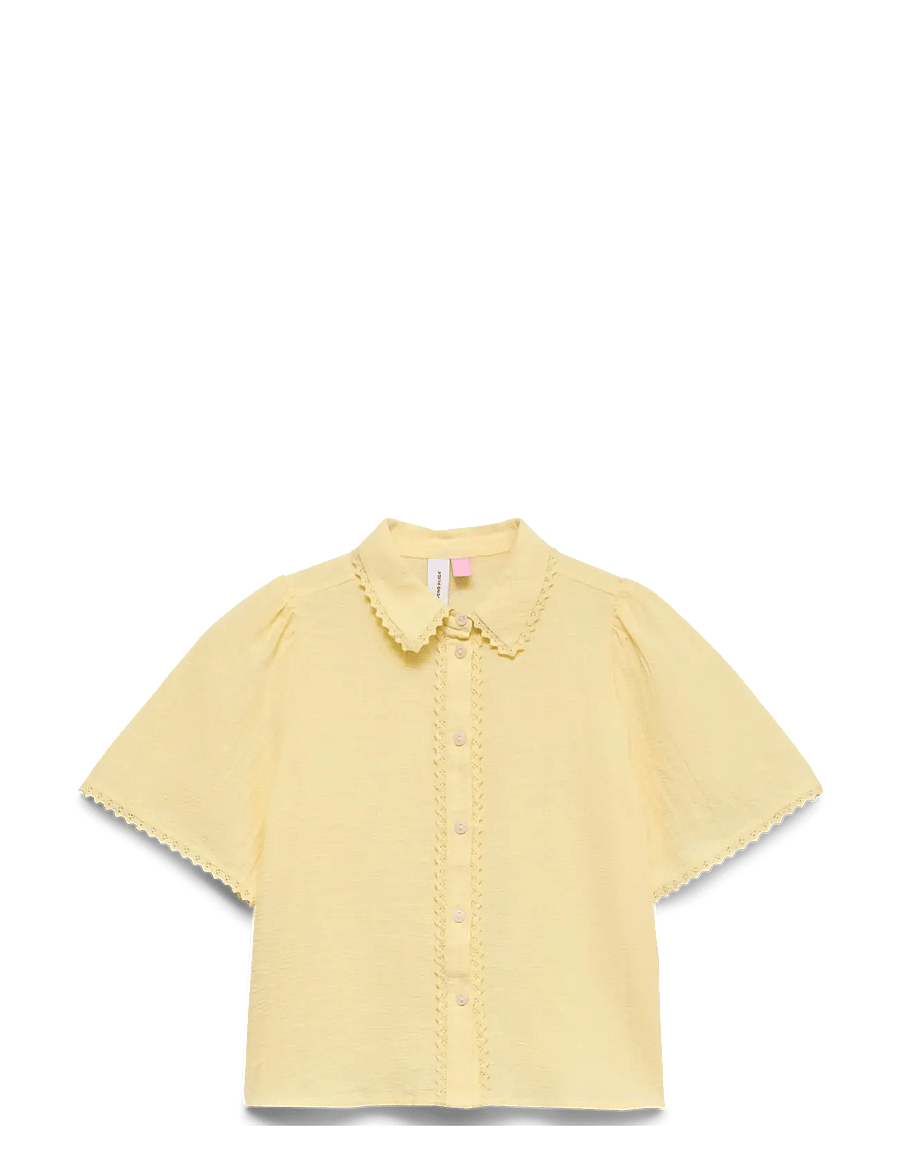 Vero Moda Girl - VMSIRI 2/4 SHIRT WVN GIRL - lühikeste varrukatega särgid - golden haze - 1