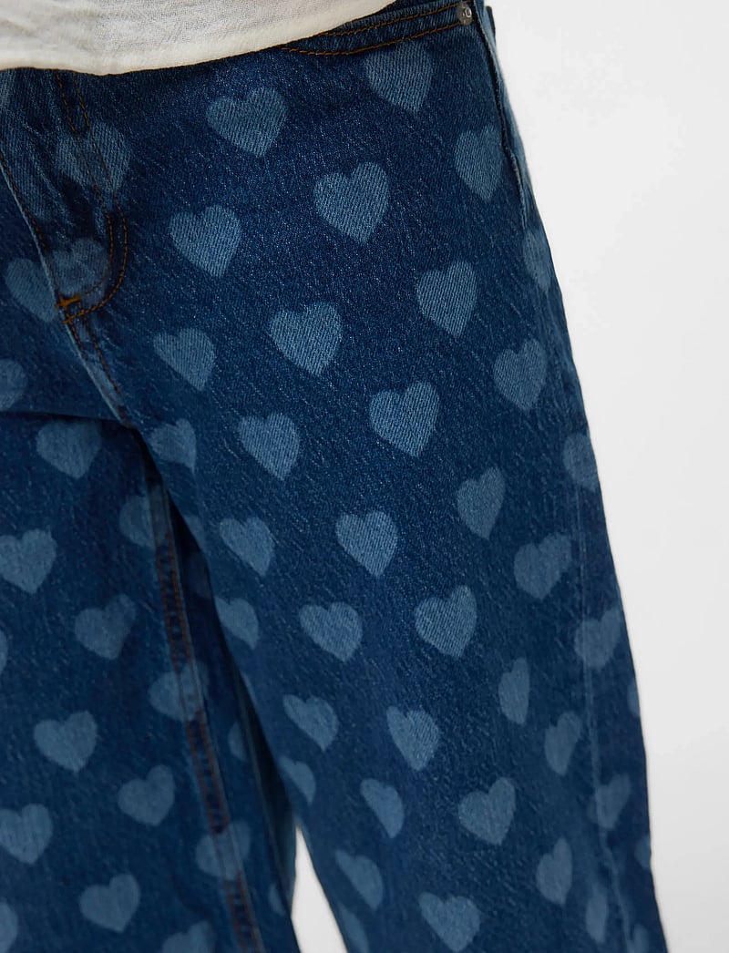 Vero Moda Girl - VMTESSA HR WIDE JEANS PRINT GA GIRL - hosen mit weitem bein - medium blue denim - 3