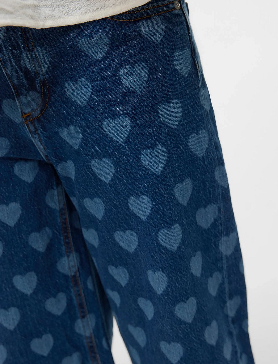 Vero Moda Girl - VMTESSA HR WIDE JEANS PRINT GA GIRL - hosen mit weitem bein - medium blue denim - 3