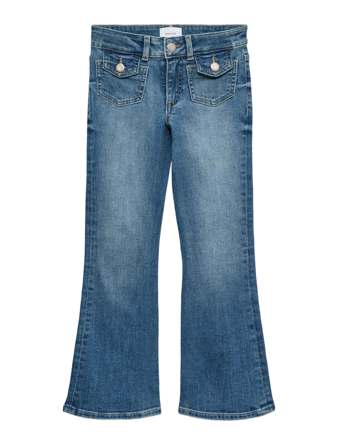 Vero Moda Girl VMFLASH MR FLARED FRONT POCKET J GIRL - Bootcut jeans - MEDIUM BLUE DENIM / blue