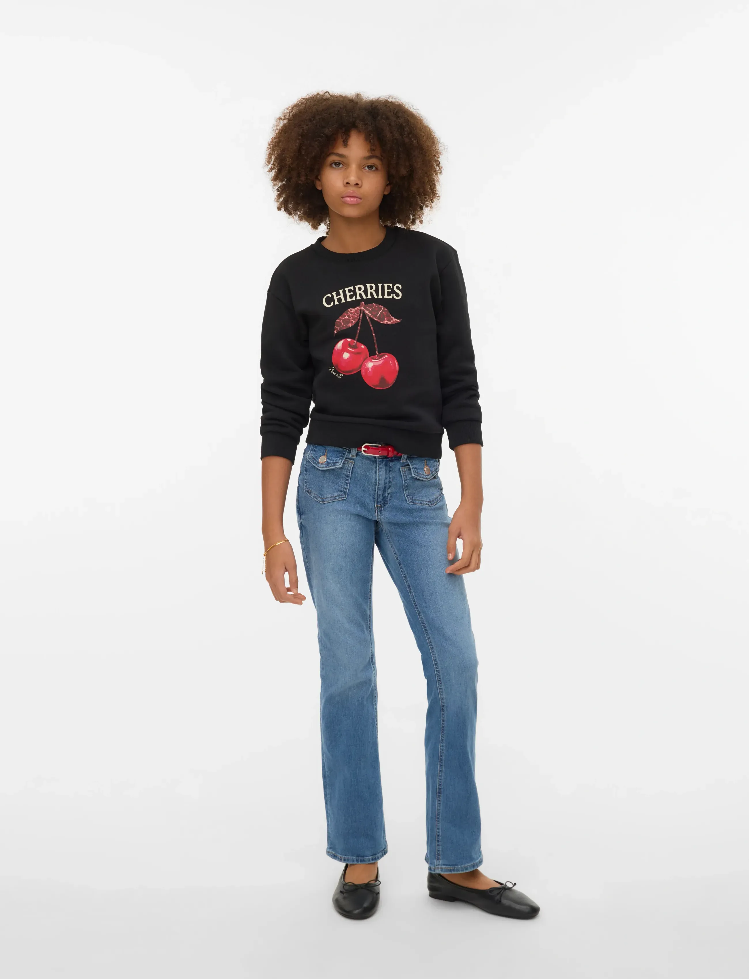 Vero Moda Girl VMFLASH MR FLARED FRONT POCKET J GIRL - Underdele - MEDIUM BLUE DENIM / blue