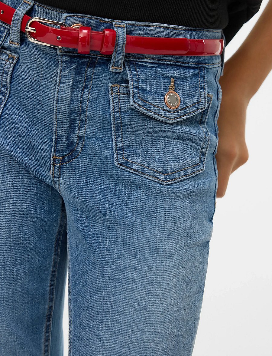 Vero Moda Girl - VMFLASH MR FLARED FRONT POCKET J GIRL - bootcut jeans - medium blue denim - 4