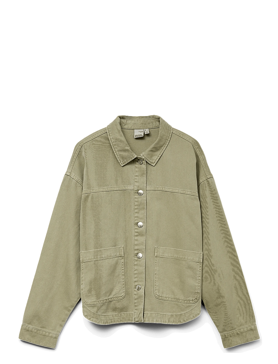 Vero Moda Girl - VMJAMIE LS COLORED SHACKET MIX GIRL NOOS - jeansjacken - laurel wreath - 1