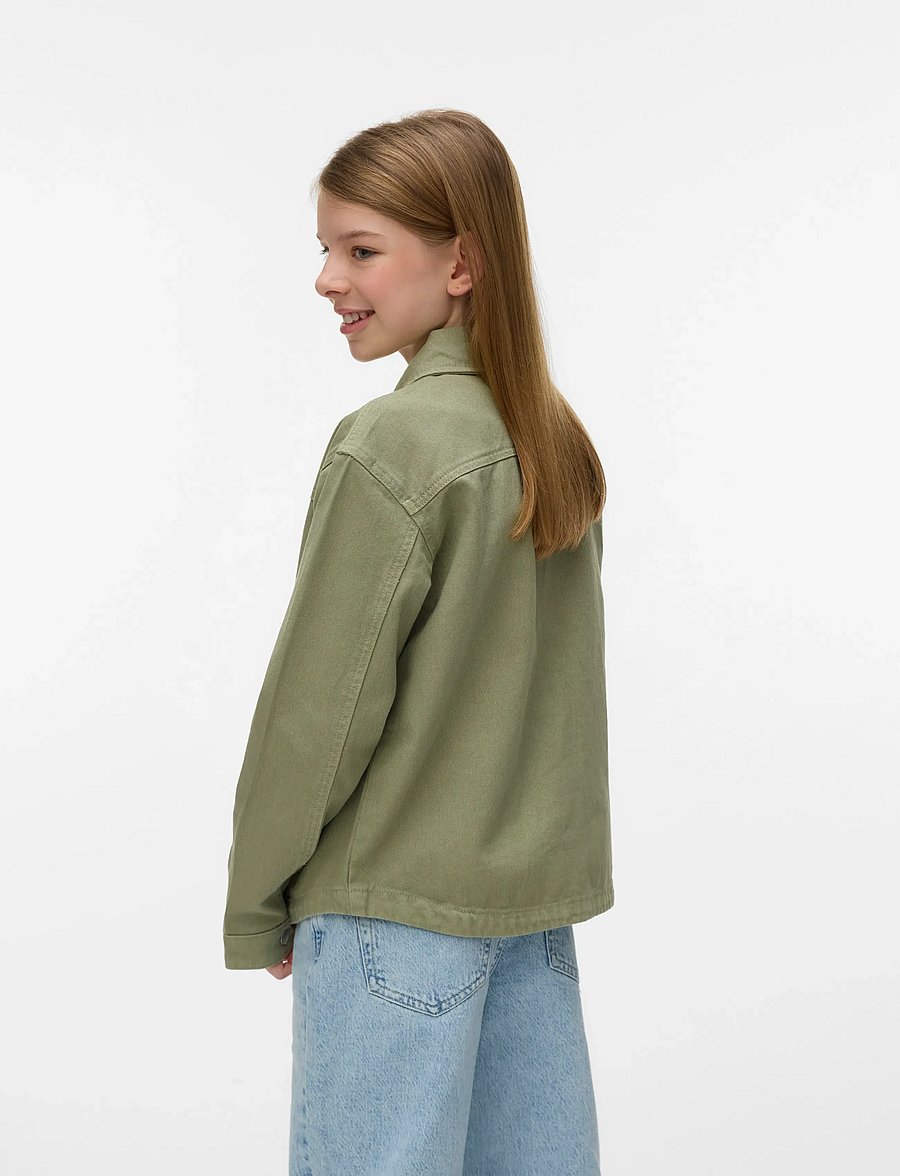 Vero Moda Girl - VMJAMIE LS COLORED SHACKET MIX GIRL NOOS - jeansjacken - laurel wreath - 2