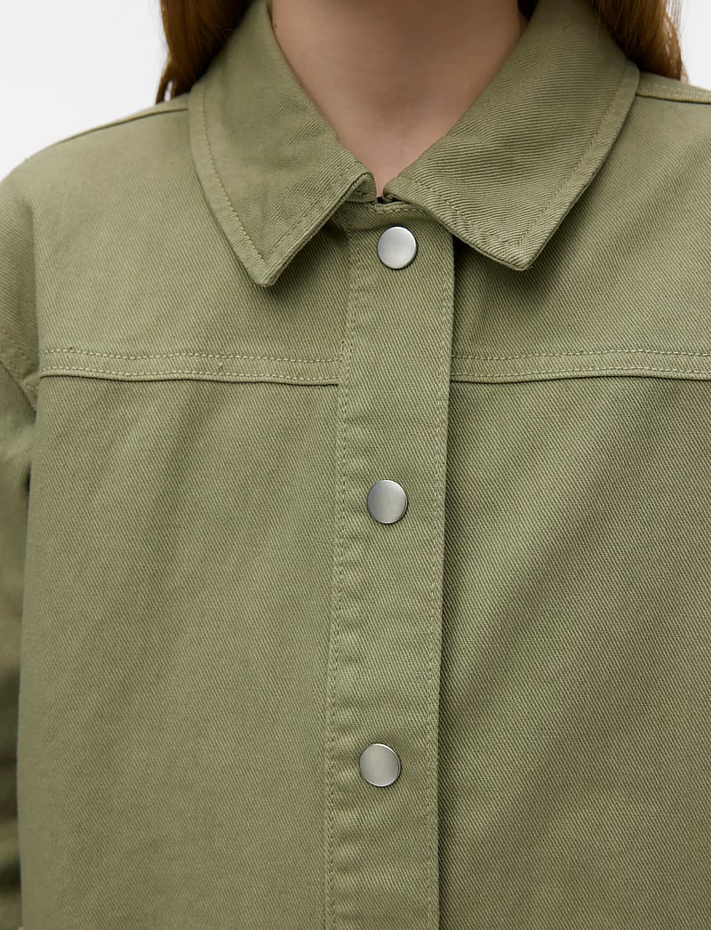 Vero Moda Girl - VMJAMIE LS COLORED SHACKET MIX GIRL NOOS - teksa ja velvet - laurel wreath - 4