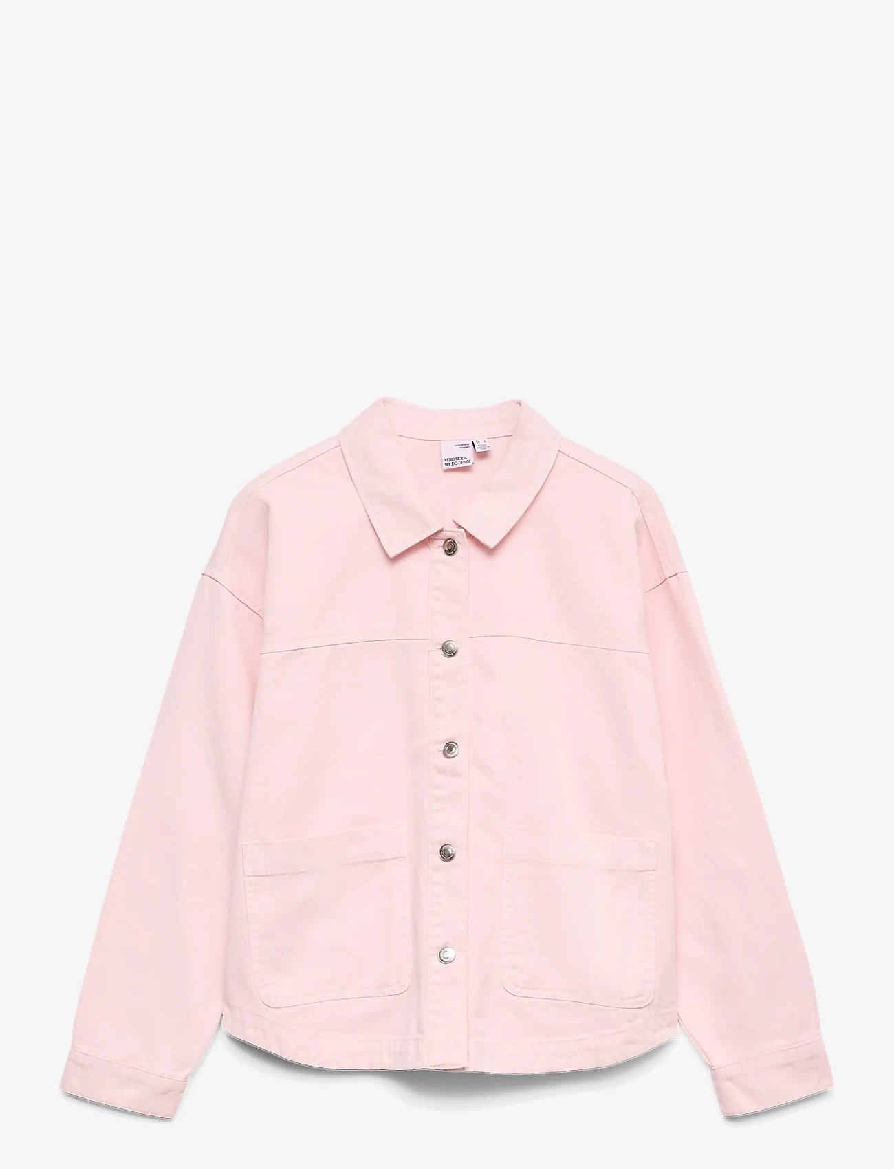 Vero Moda Girl - VMJAMIE LS COLORED SHACKET MIX GIRL NOOS - teksa ja velvet - parfait pink - 1