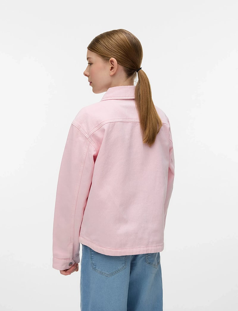 Vero Moda Girl - VMJAMIE LS COLORED SHACKET MIX GIRL NOOS - teksa ja velvet - parfait pink - 2