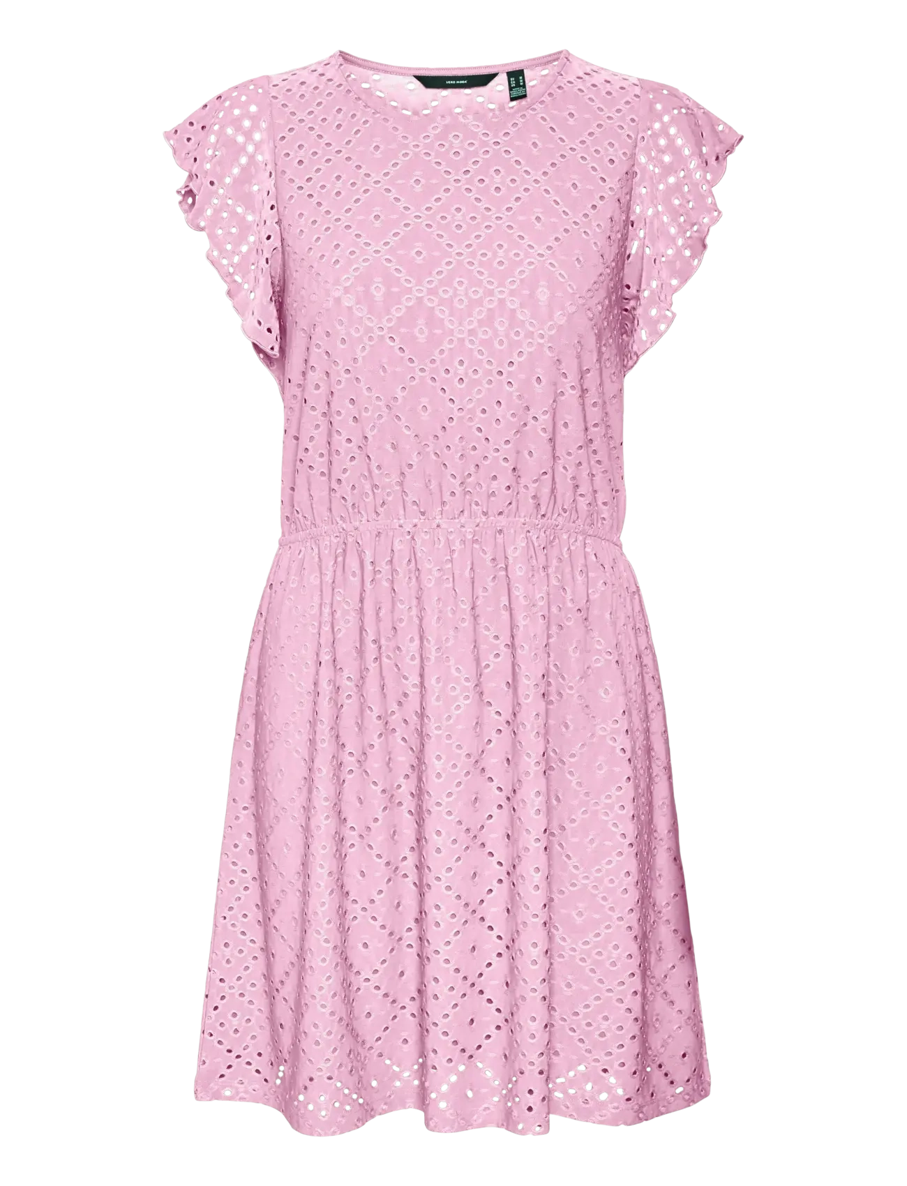 Vero Moda Girl VMTASSA SL FRILL  SHORT DRESS JRS GIRL - Clothing - BONBON / pink/rose
