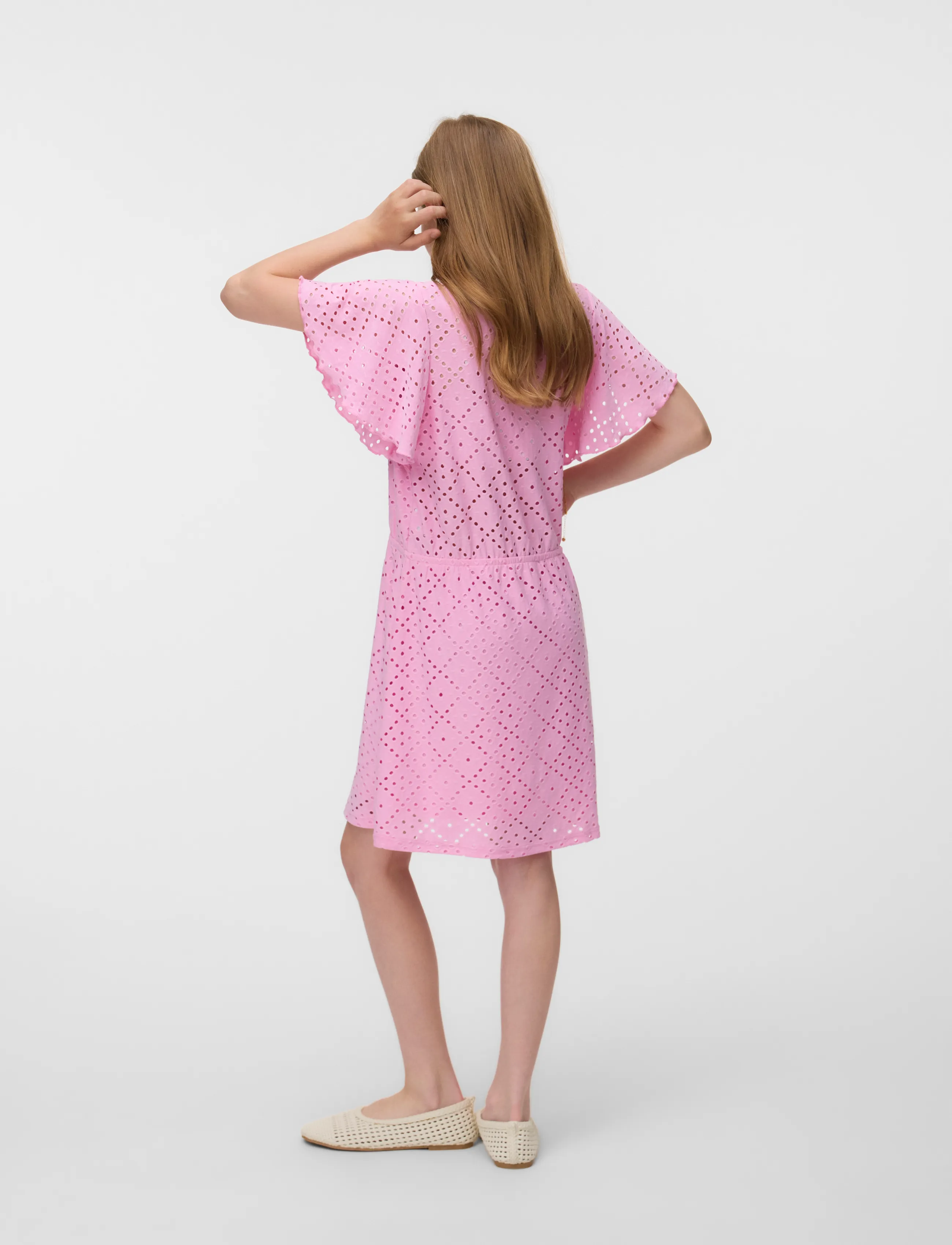 Vero Moda Girl - VMTASSA SL FRILL  SHORT DRESS JRS GIRL - Ærmeløse hverdagskjoler - bonbon - 2