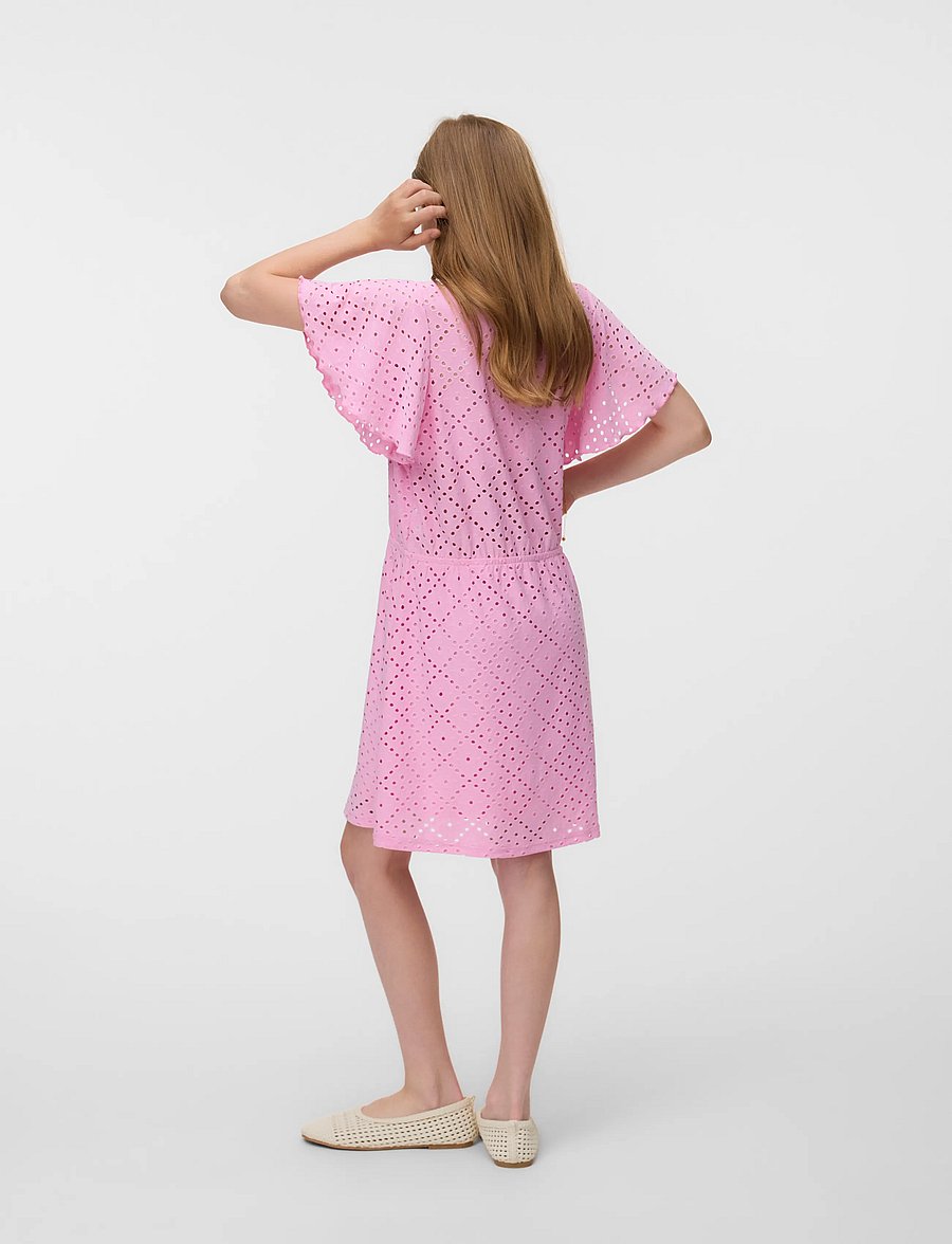 Vero Moda Girl - VMTASSA SL FRILL SHORT DRESS JRS GIRL - Ærmeløse hverdagskjoler - bonbon - 2