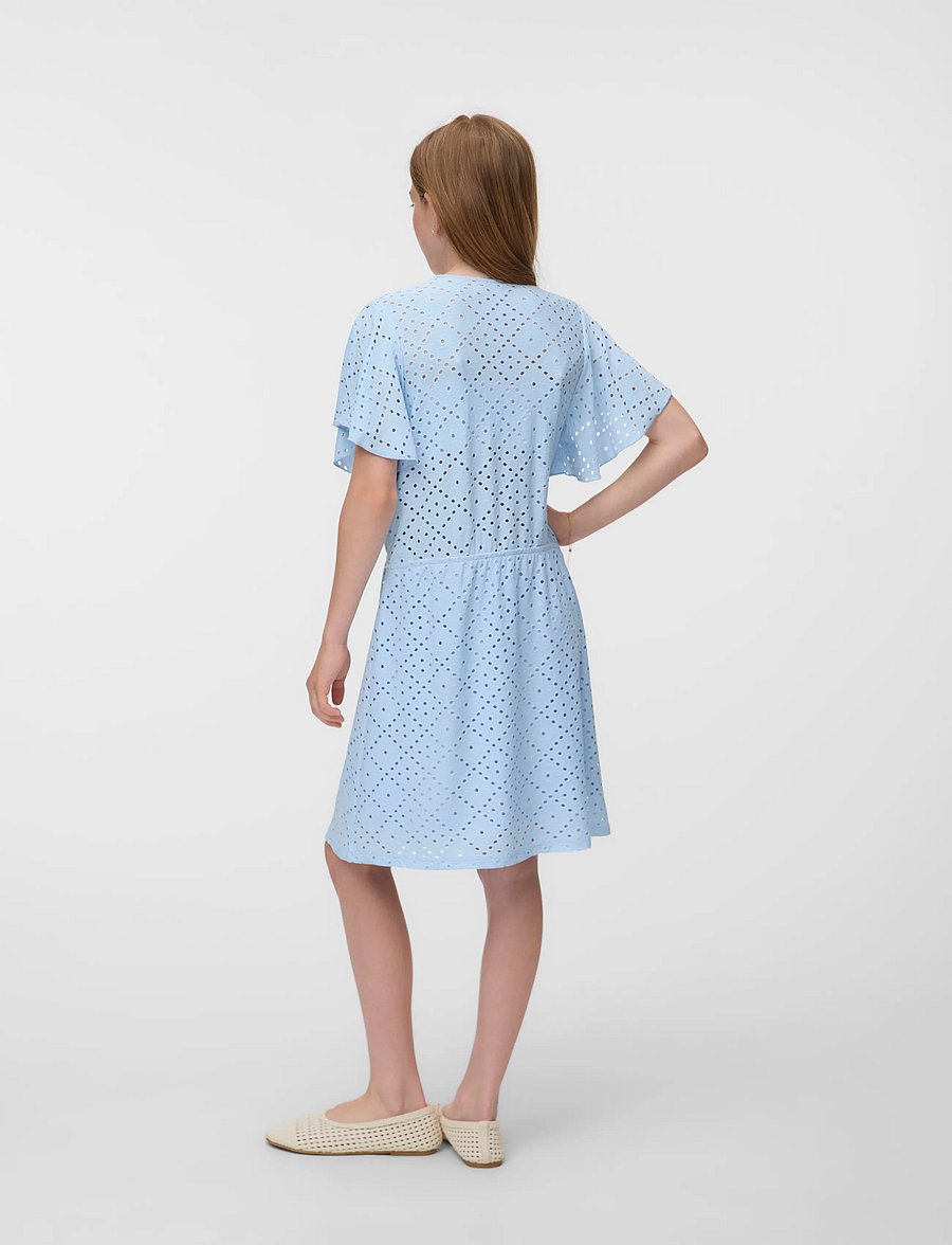 Vero Moda Girl - VMTASSA SL FRILL SHORT DRESS JRS GIRL - robes décontractées sans manches - cashmere blue - 2